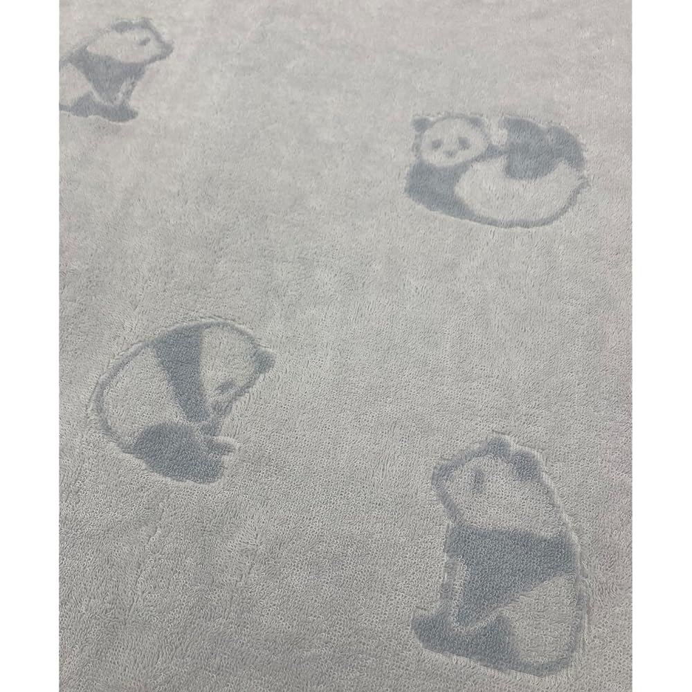 Imabari Towel Bath Towel, Set of 3, Panda Pattern, 60x120cm, 100% Cotton, Skin-friendly, Absorbent, Fluffy (3 Color Set)