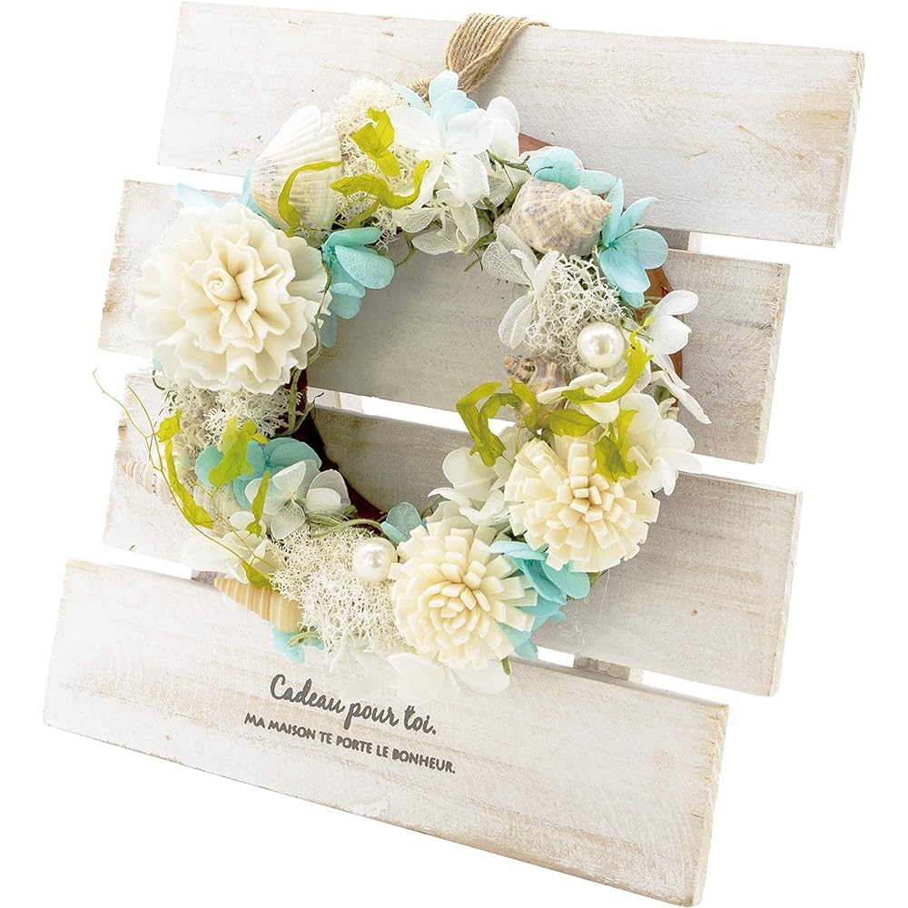 Paseo Shell Sola Wreath Stand Set White L KD-163L