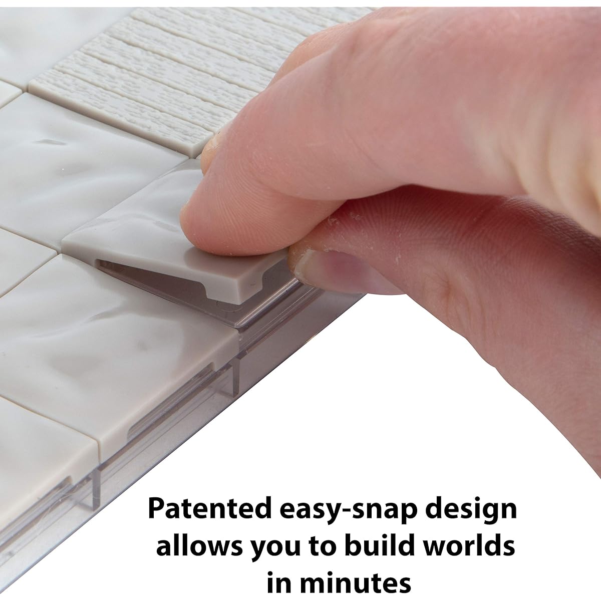 Monster Adventure Terrain Wave Tile Expansion Pack - 50 Paintable 1"x1" Tiles Set - Easy Snaps to Create Amazing Tabletop Terrain in Minutes - Customize Your D&D and Pathfinder Dungeons
