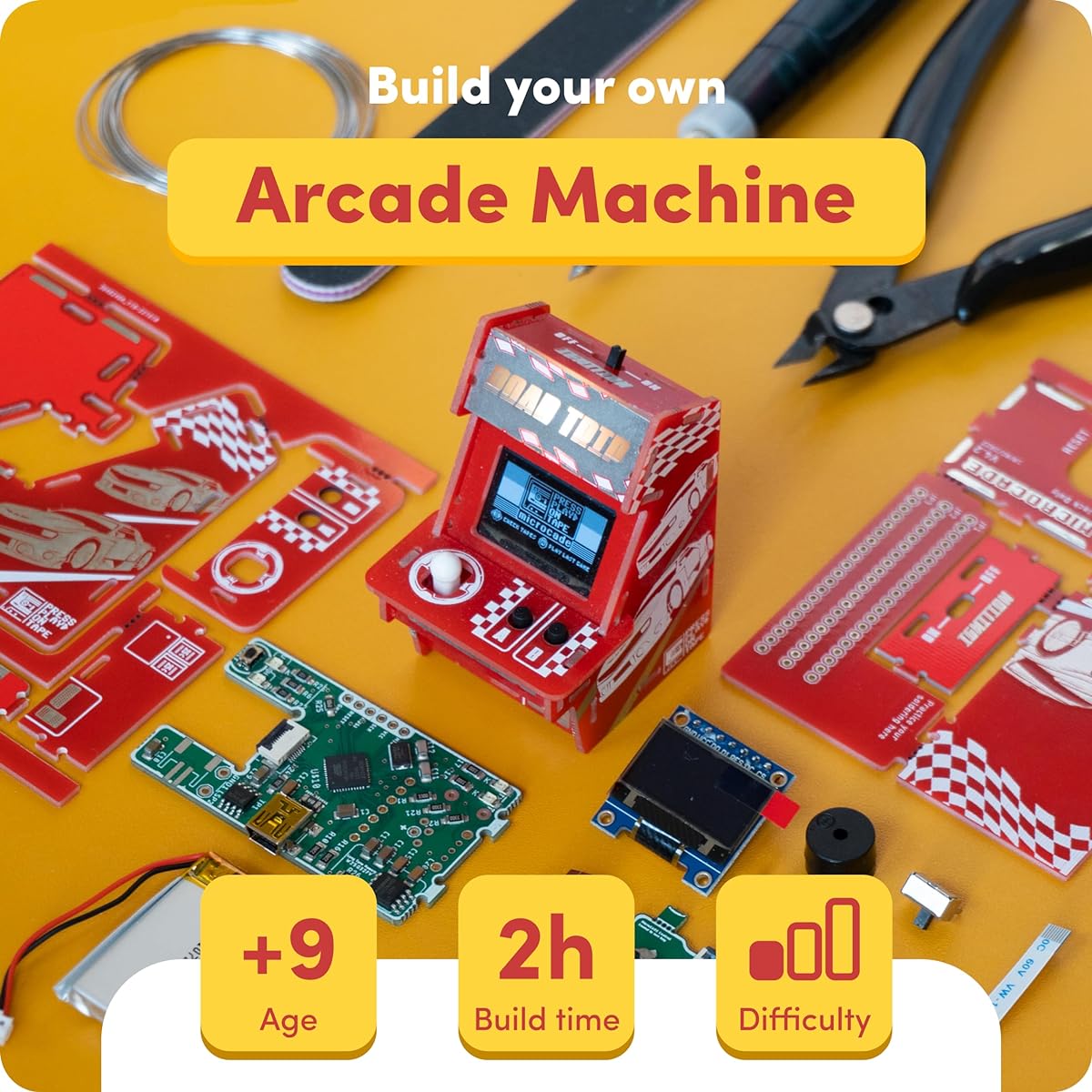 Microcade Kits - Build & Code Your Own Game Console | Electronics & Science Projects | DIY Educational Fun STEM Toys for Ages 8-12+