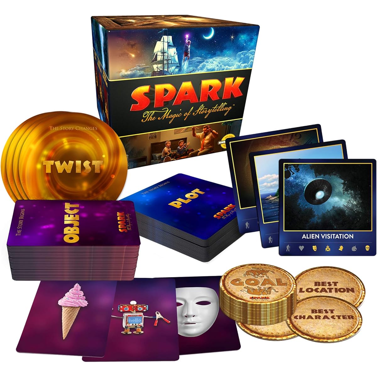 SPARK Story Magic | Storytelling Game for Kids & Adults | Family Game | Ages 6+ | 2+ Players | Average Play Time 5-10 minutes | Educational Game | Party Game | Improv