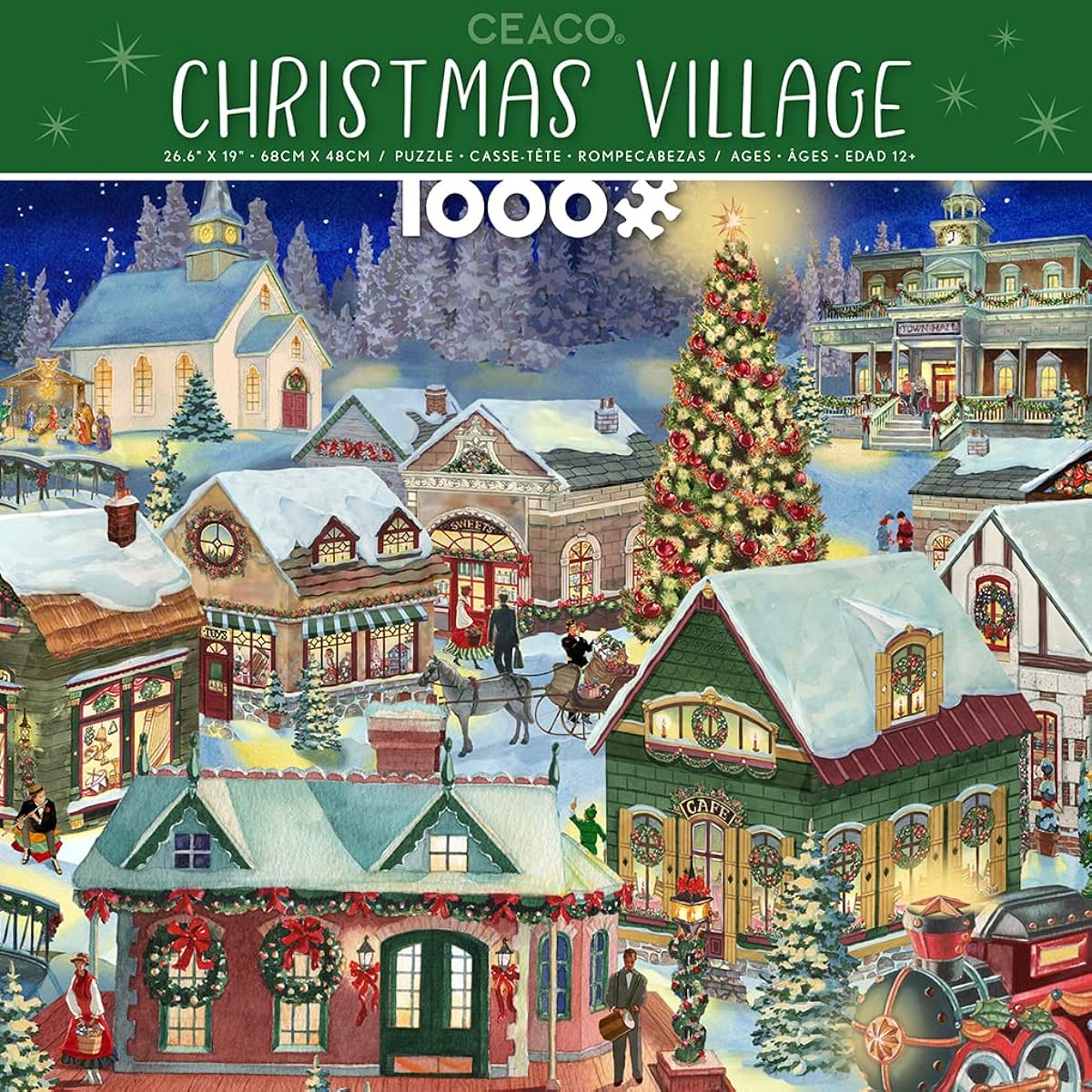 Ceaco Jigsaw Puzzle Classic Christmas Christmas Village 1000 Pieces