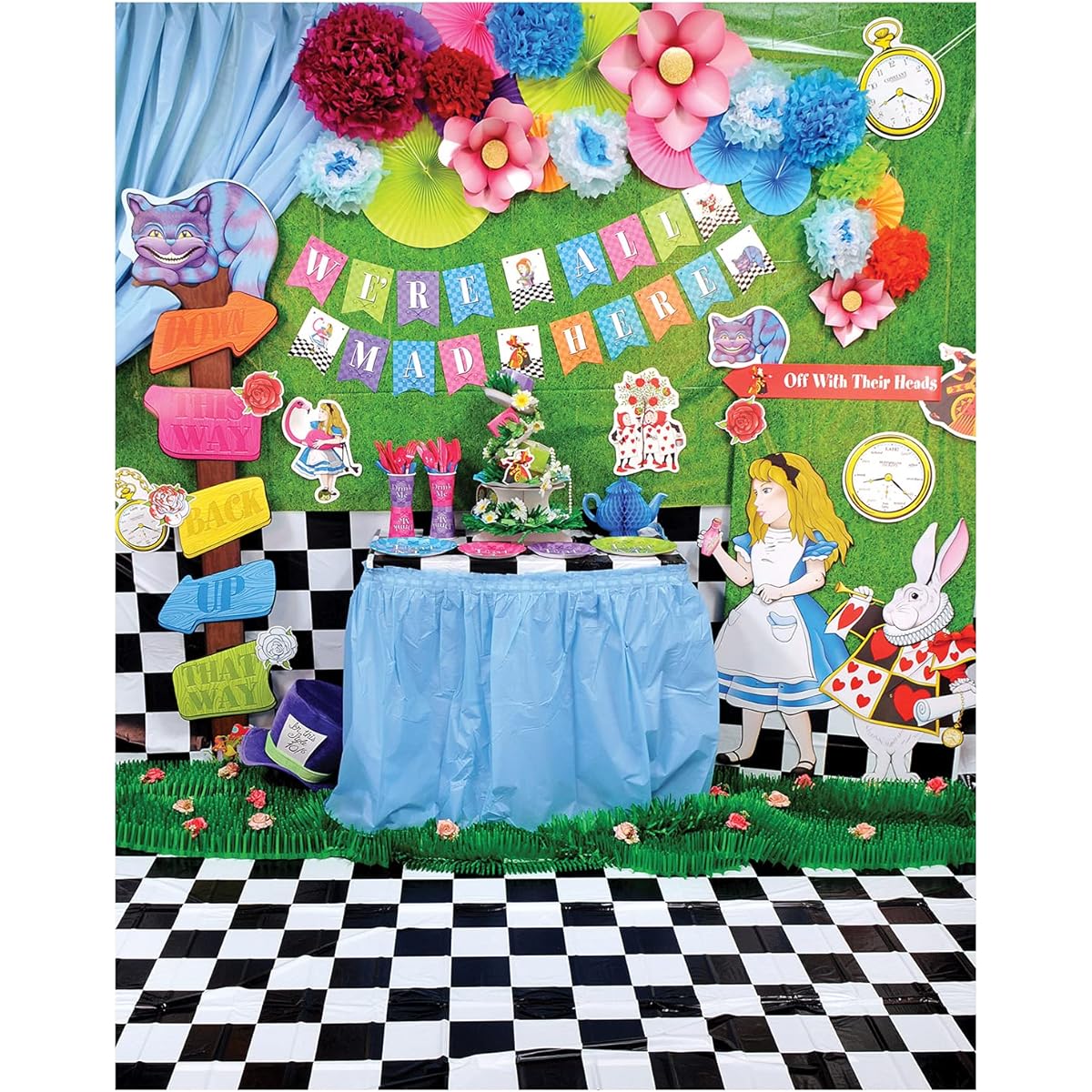 Beistle Alice in Wonderland Cutouts, 24 Pieces, 6-12 Inches, Multicolor