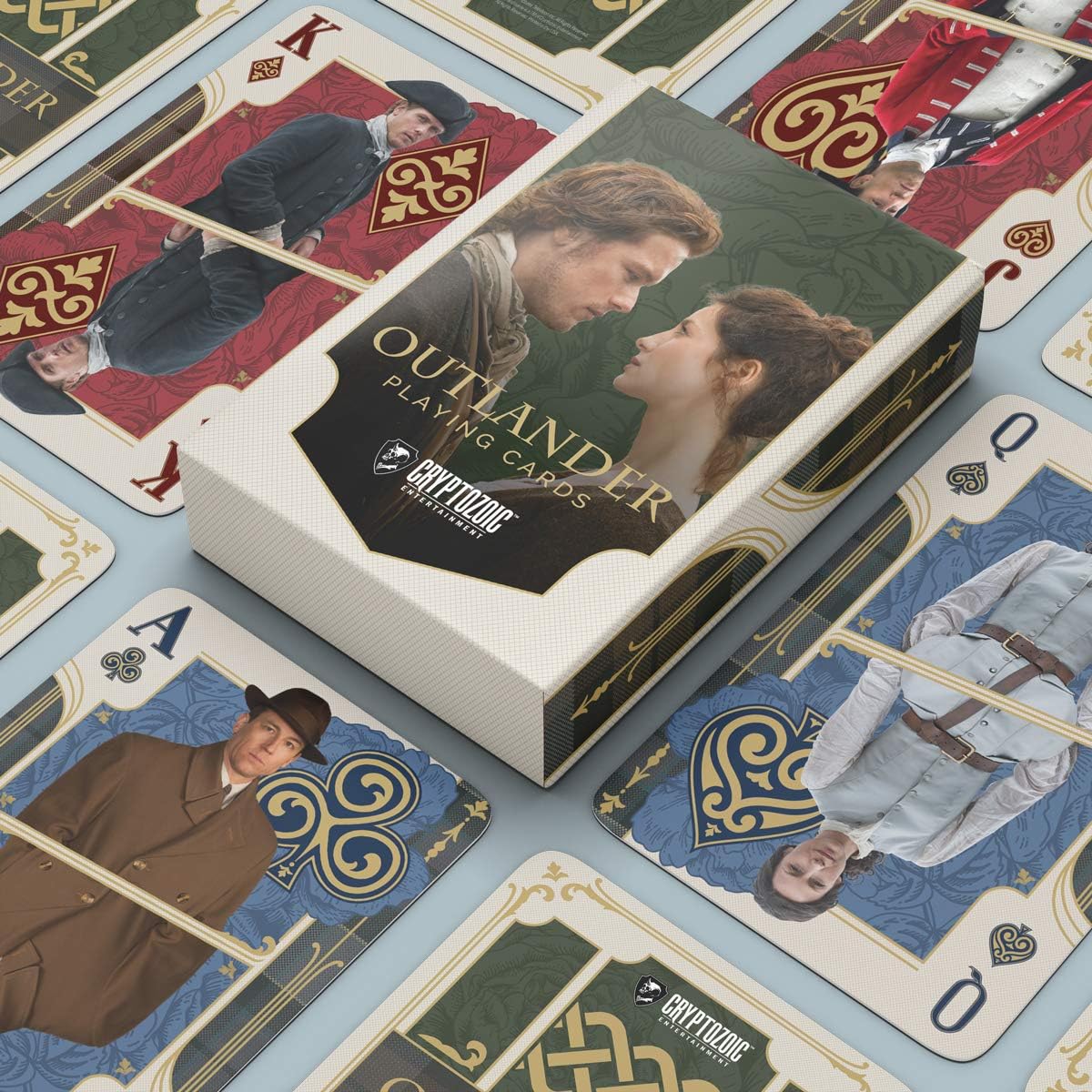 Cryptozoic Entertainment - Outlander Playing Cards - Card Game for Adults - Perfect for Poker and Table Games - Jamie Fraser as King - 1 Deck of Cards