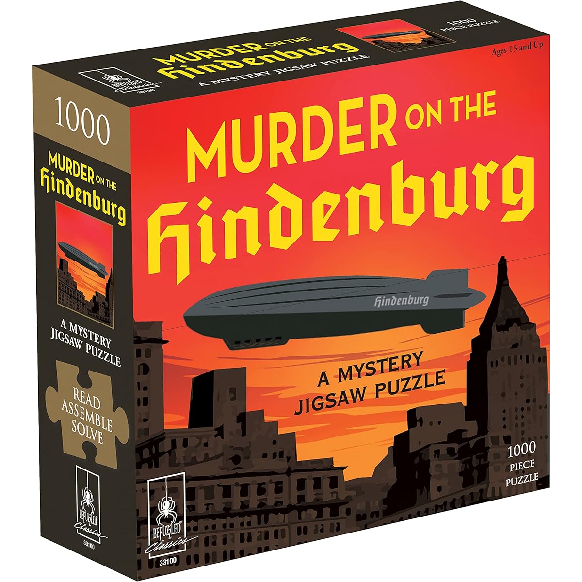 Murder Mystery Party | Classic Mystery Jigsaw Puzzle The Hindenburg Murders 1,000 Piece Jigsaw Puzzle