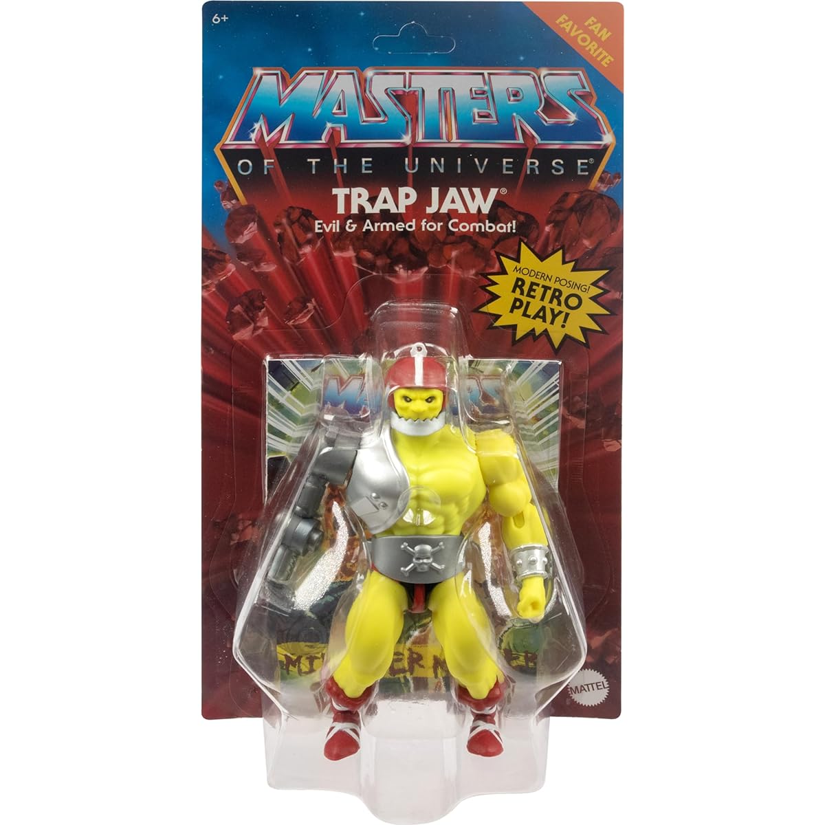 Masters of the Universe Origins Action Figure Trap Jaw Collectible MOTU Evil Armored Villain 16 Moveable Joints 5.5" with Accessories