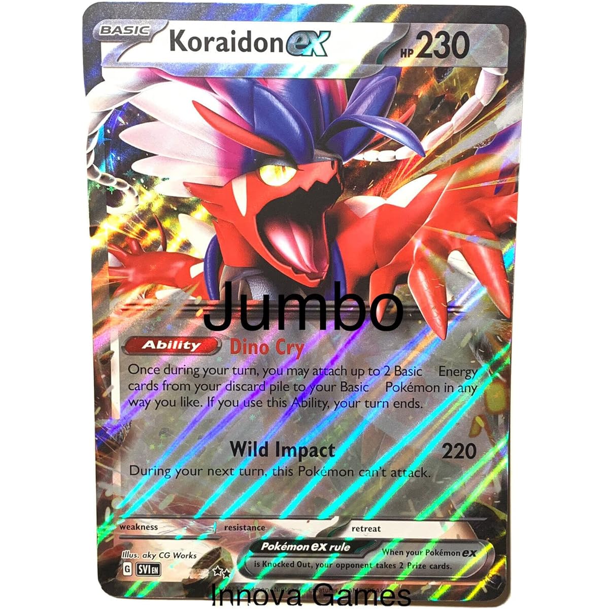 Pokemon Jumbo Card - Corydon EX - Scarlet & Violet - Jumbo Holo Foil