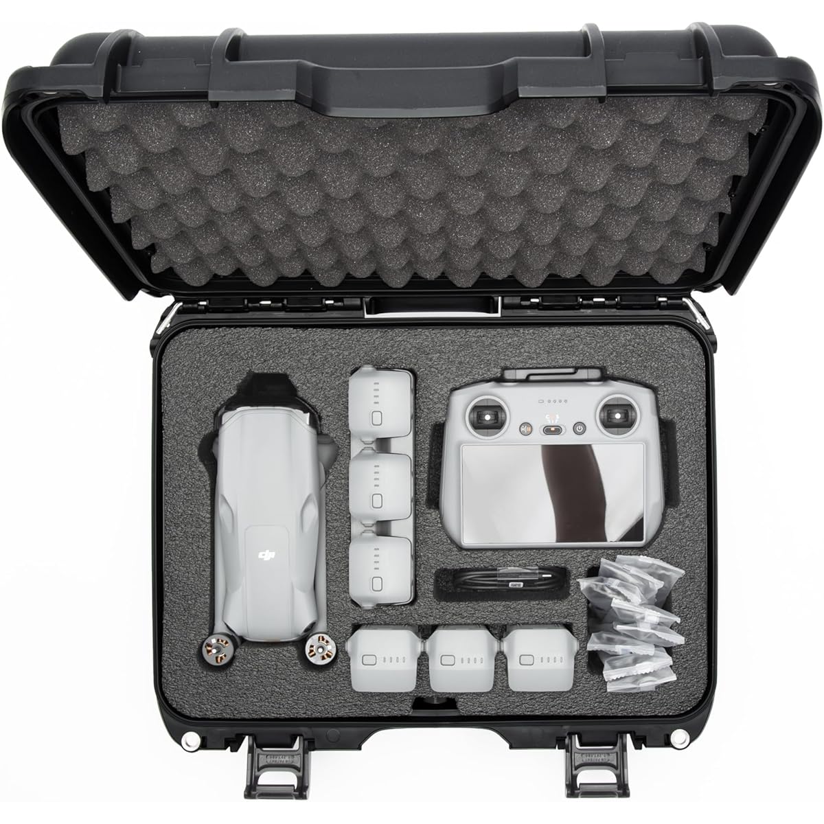 Nanuk 920 Waterproof Hard Case with Custom Foam Insert for DJI Air 3 Fly More Combo - Black