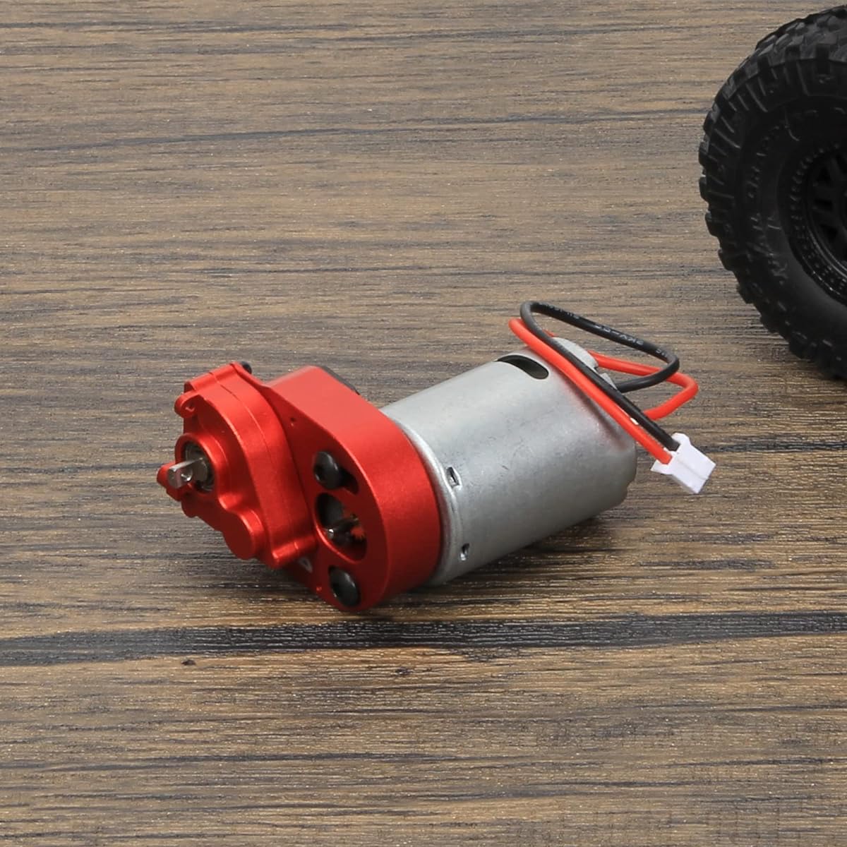 RCAWD SCX24 370 34T Electric Motor Carbon Brush Motor & Center Gear Housing Steel Gear Upgrade Parts Axial 1/24#AXI90081#AXI00001#AXI00002#AXI00005#AXI00005#AXI00006 Red
