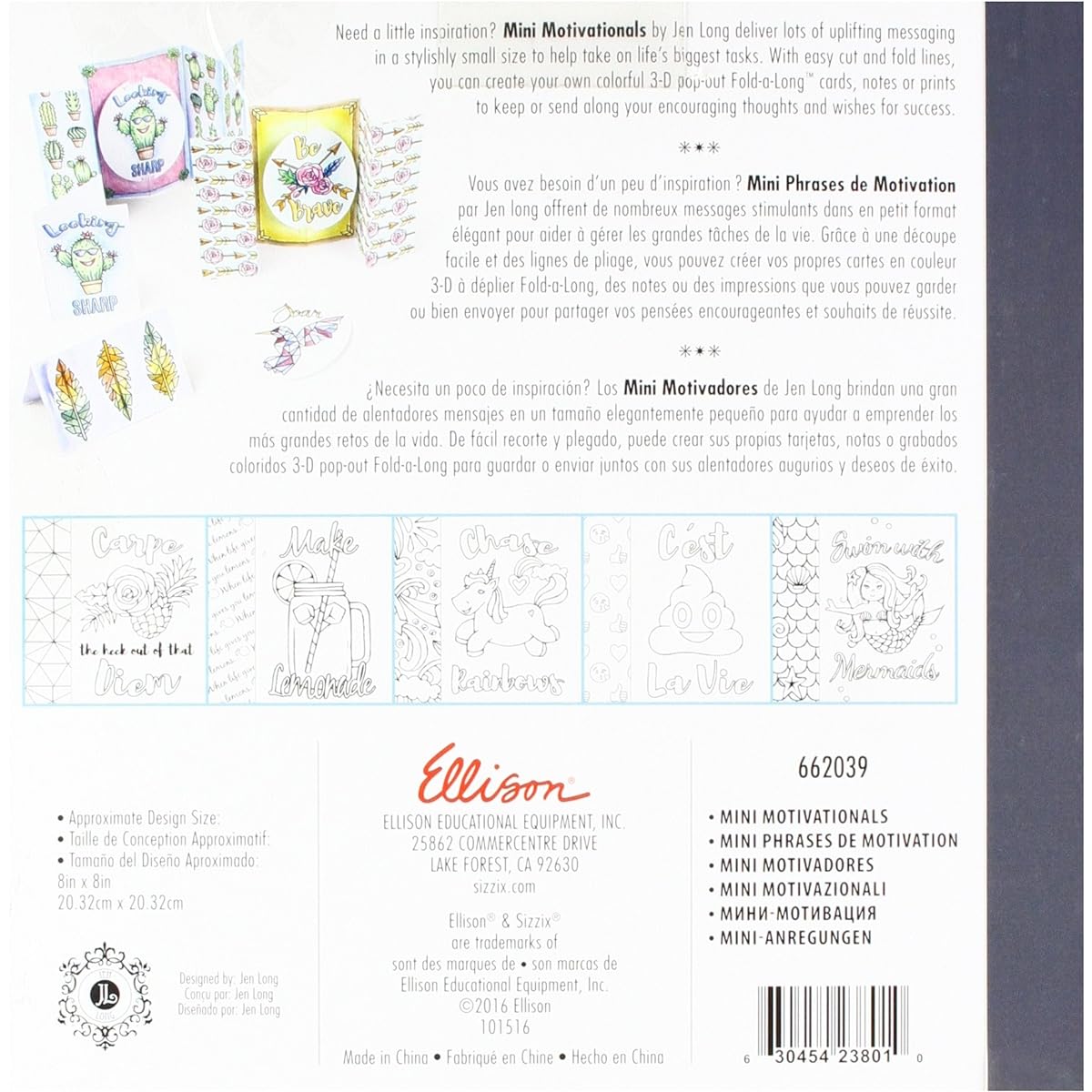 Sizzix 662039 Motivational Coloring Book