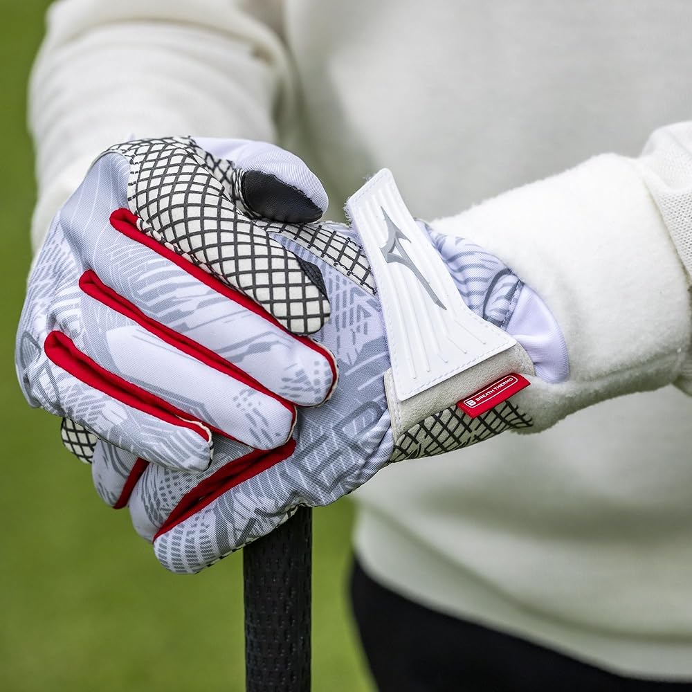 MIZUNO Golf Gloves Therma Grip 2023 Model Men's For Both Hands Moisture Absorbing Heat Generating Material Uses Breath Thermo For Autumn/Winter Use Touch Panel Compatible