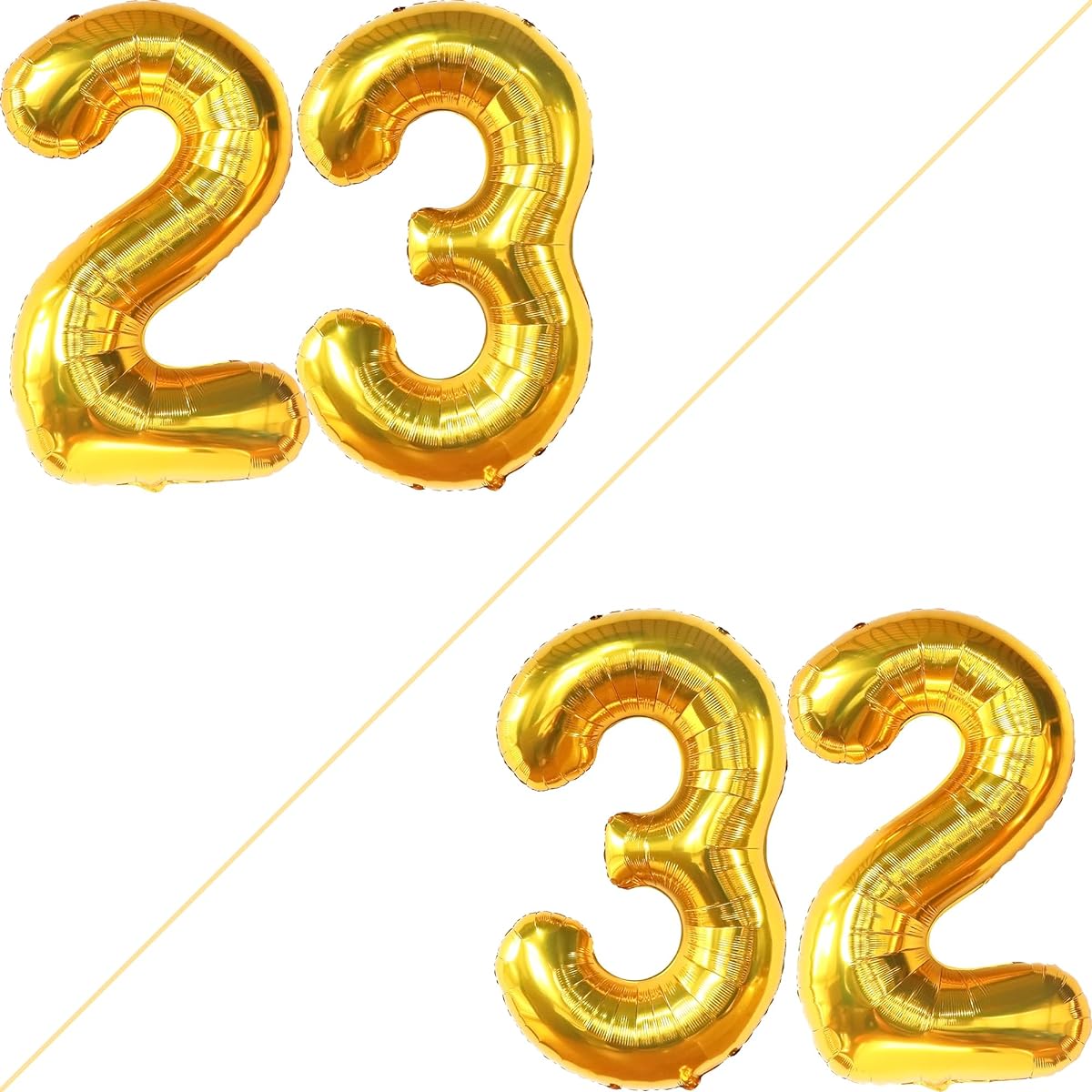 Giant Gold 32 Balloon Number 40 Inch | Cheers to 32 Birthday Decorations for Women | Gold Number 32 Balloon 32 Birthday Decorations for Men | Metallic Gold 32 Number Balloon Birthday Party Men