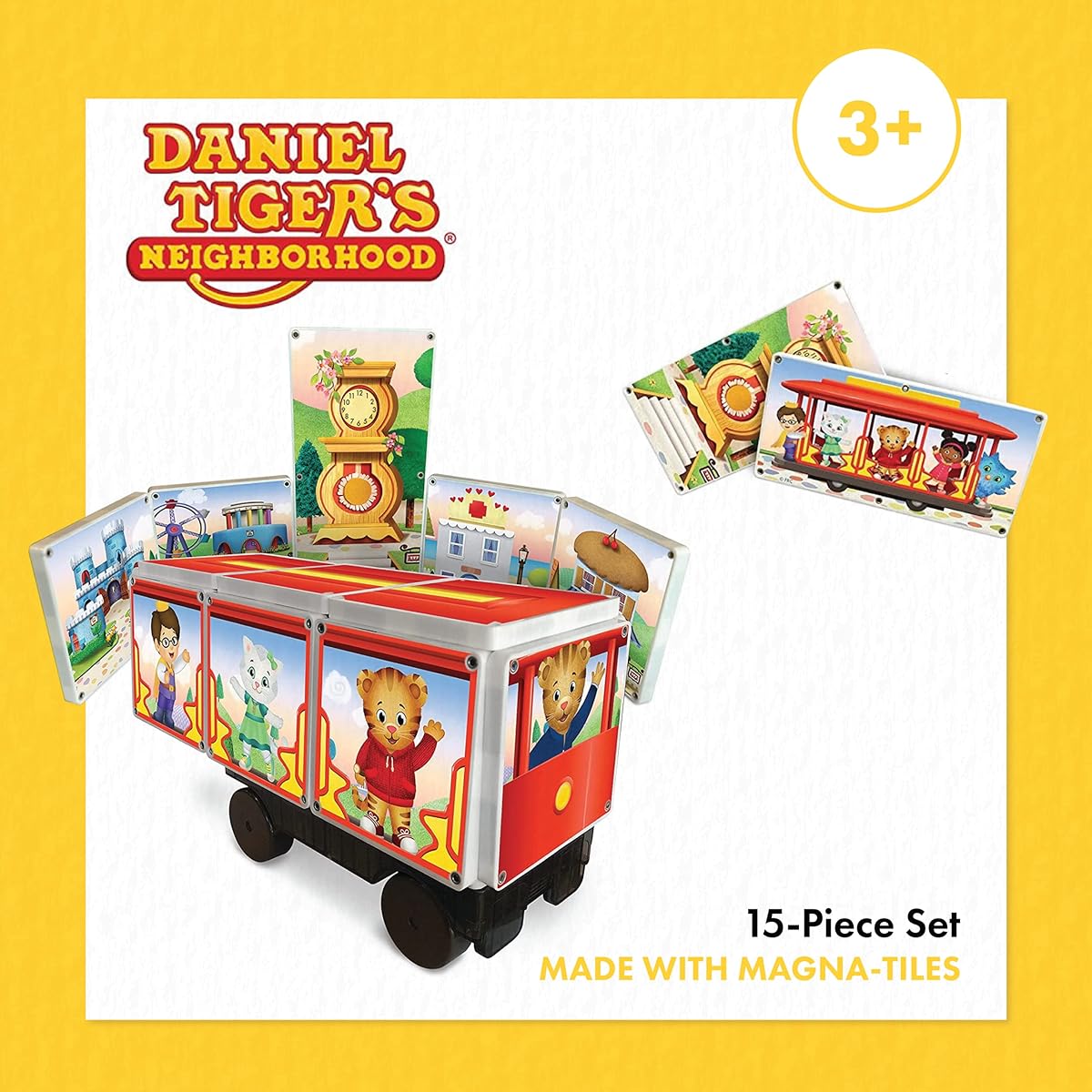 Daniel Tiger Ride Along Trolley Magna-Tiles Construction Set