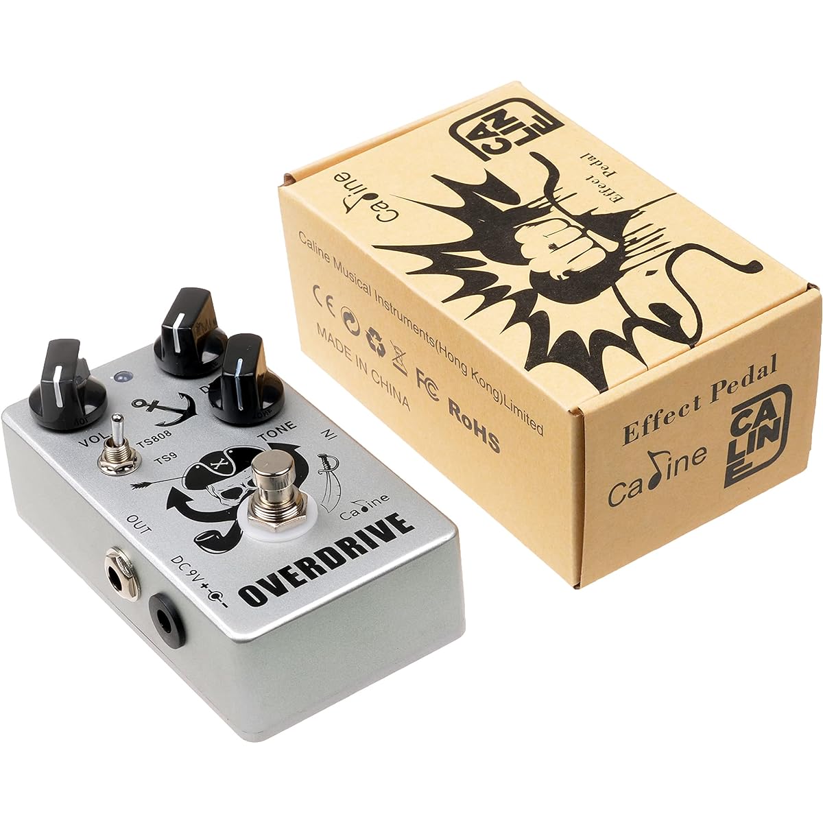 Caline Overdrive Guitar Effect Pedal TS808 or TS9 Switch Vintage Design All Metal True Bypass CP-76