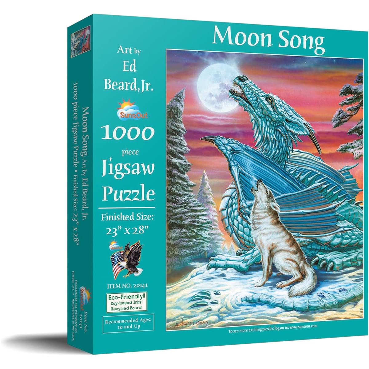 Sunsout 2019 Moon Song by Artist Ed Beard Jr 1000 Piece Dragon Jigsaw Puzzle
