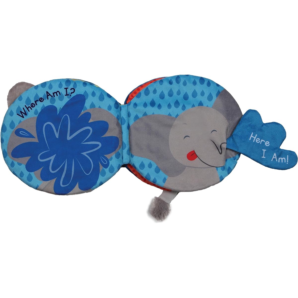 Baby GUND Flappy the Elephant Soft Activity Sensory Stimulation Book 8"
