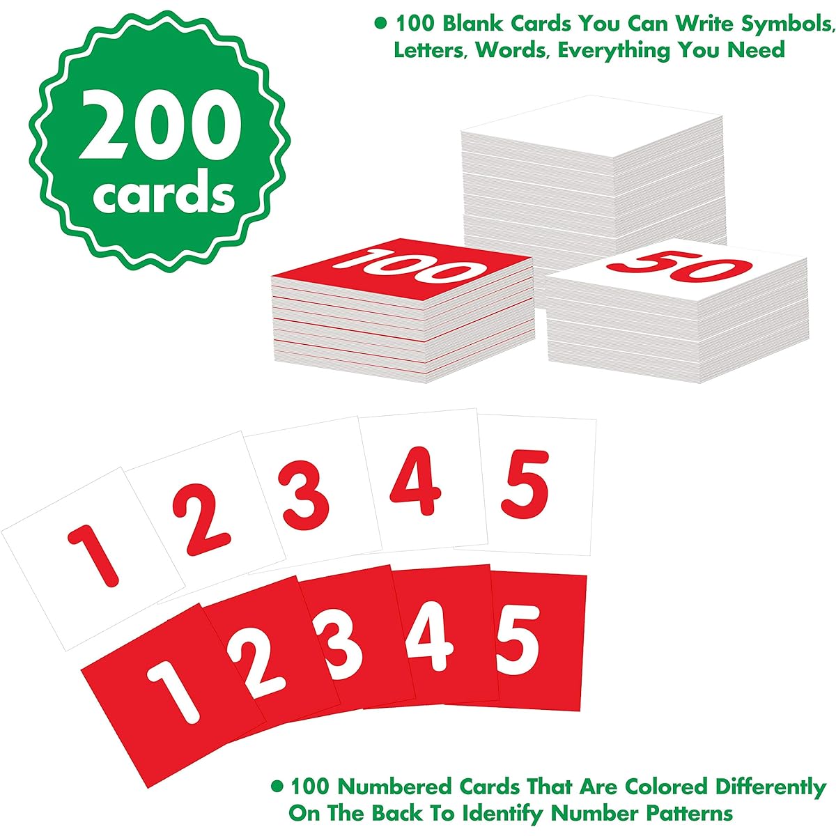 100 Pocket Chart with 200 Flash Cards - Perfect for classroom counting and organizational learning