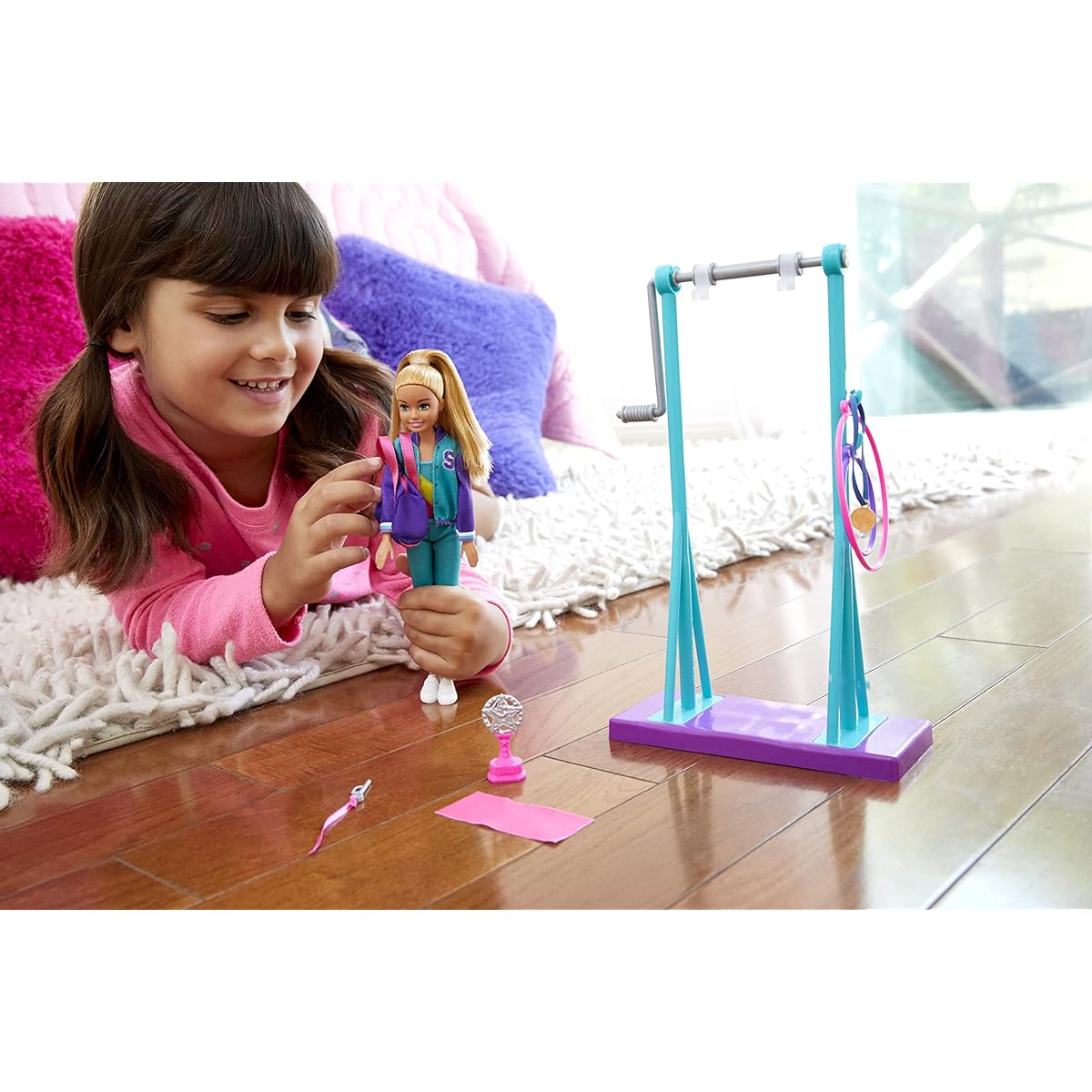 Barbie Team Stacey Doll Gymnastics Playset with Accessories