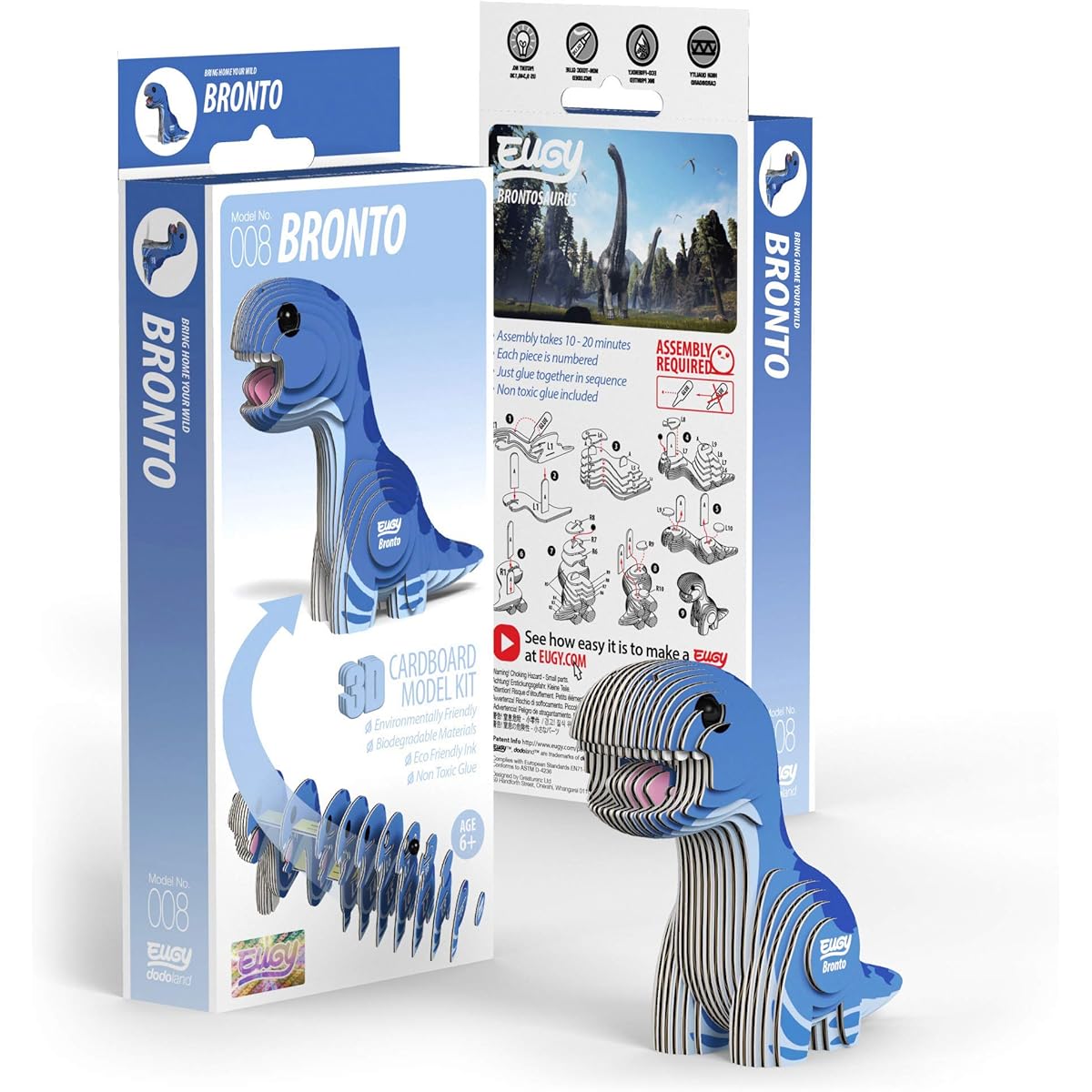 EUGY 008 Bronto Eco-Friendly 3D Paper Puzzle