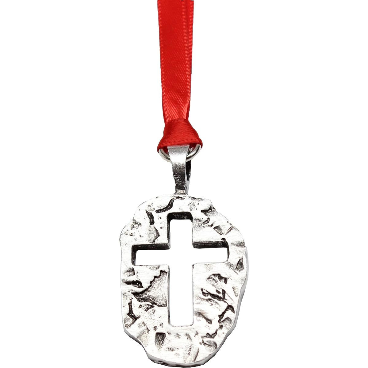 Trilogy Jewelry Jesus is My Rock Pewter Cross Christmas Ornament Holiday Decoration