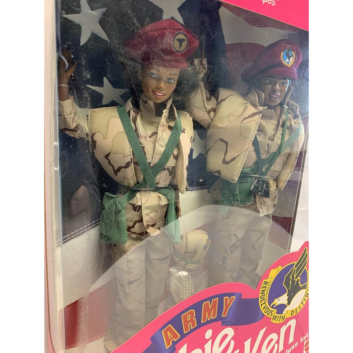 Stars 'n Stripes ARMY BARBIE & KEN Deluxe Set African American