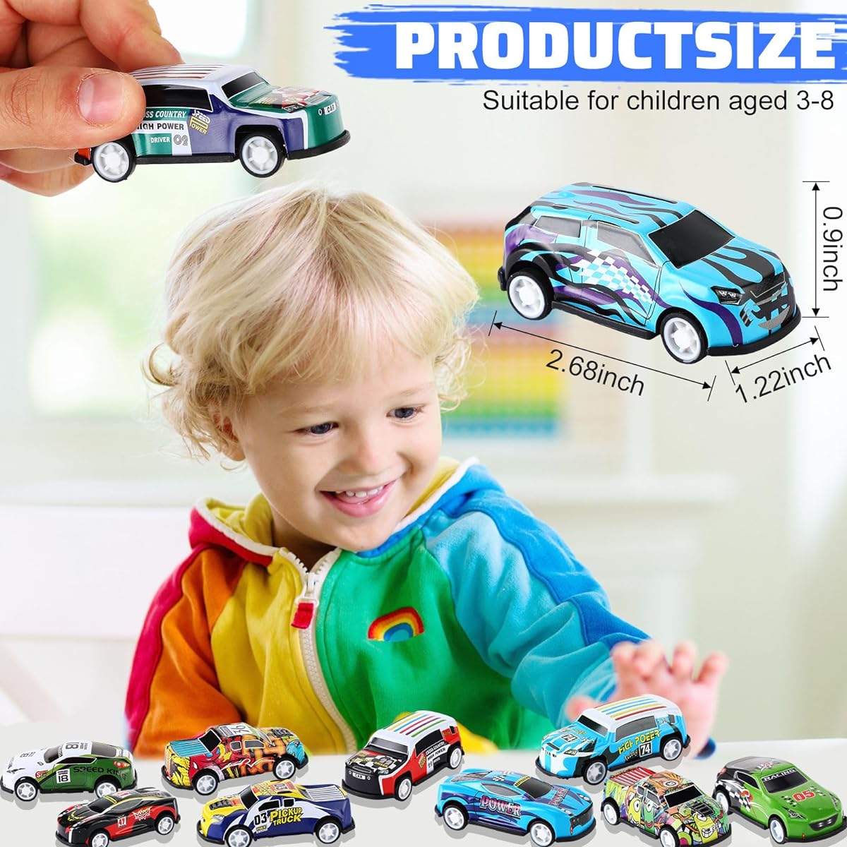 Jenaai Mini Pull Back Cars Toy Cars Bulk Diecast Race Cars Pull Back Cars Christmas Birthday Party Favors Return Gifts Goodie Bag Stuffers Classroom Carnival Giveaways Gifts (200 Pieces)