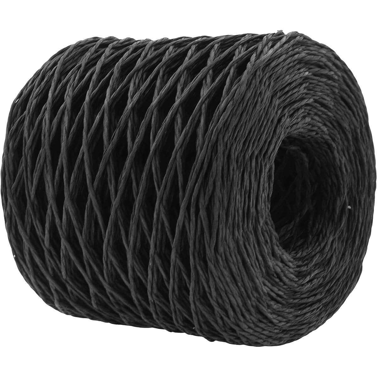 Mandala Crafts Black Twisted Paper Rope for Crafts, Raffia Twine for Crocheting, 1/16 Inch, 200 Yards, Raffia Paper, Raffia String for Gift Wrapping