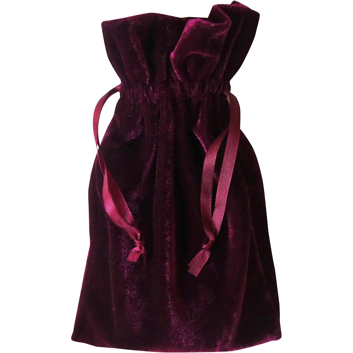 Tarot and Dice Bag: Wine Velvet Bag 6x9