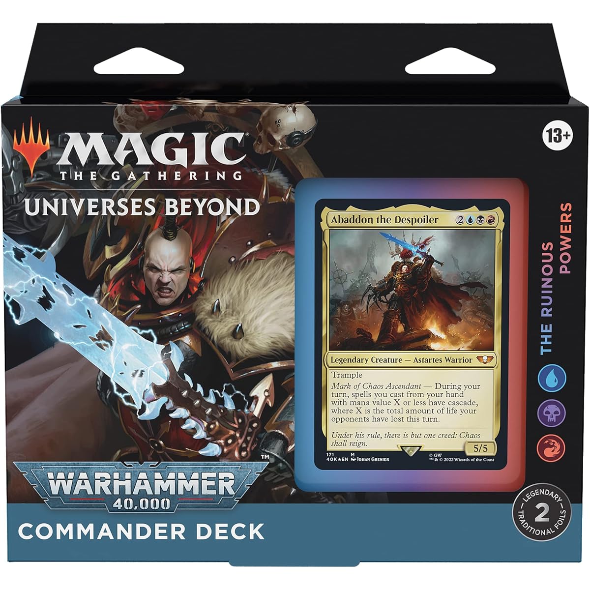 Magic: The Gathering Universe Beyond Warhammer 40,000 Commander Decks Bundle – Includes 1 Ruinous Force, 1 Necron Dynasty, 1 Imperium, and 1 Tyranid Swarm.