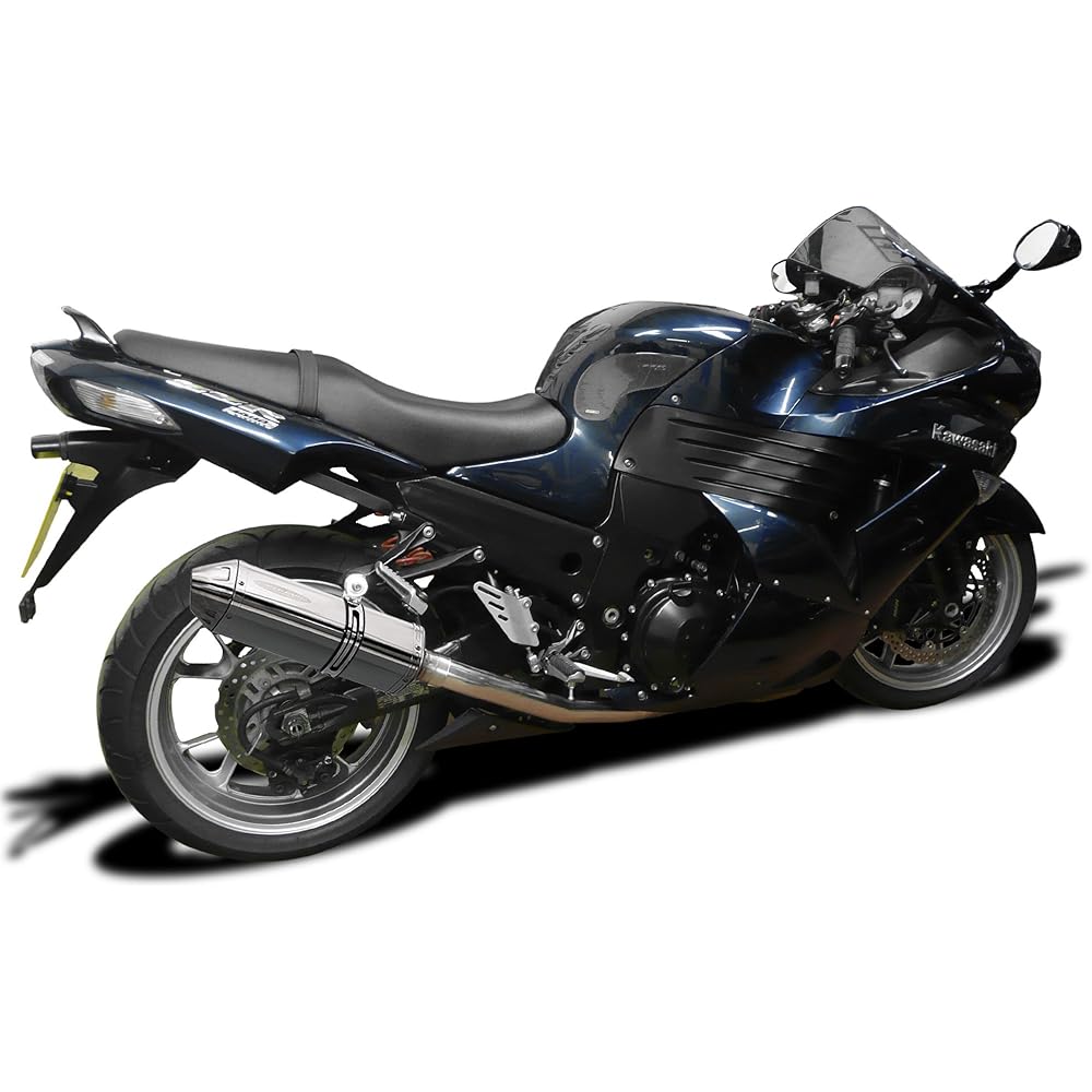 DELKEVIC Slip-on Stainless Steel Tri-Oval Muffler KAWASAKI ZX14 / ZZR1400 2006-2007 320mm KIT1113