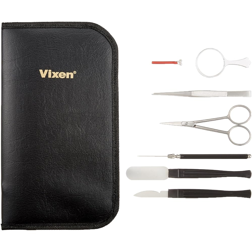 Vixen Microscope Accessories Dissecting Instrument Set (with Case) Black 24026-5