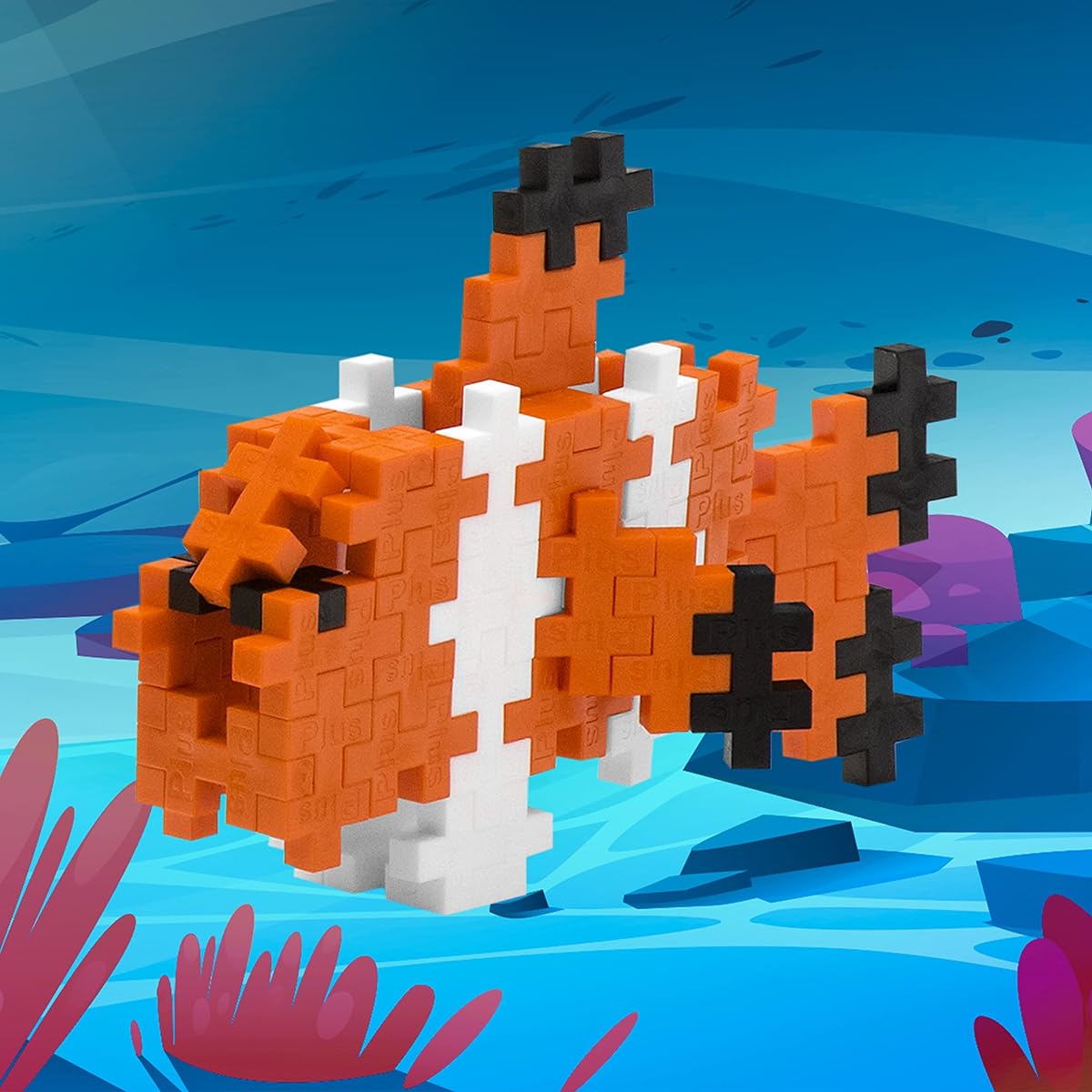 Plus-Plus - Mini Maker Tube - Clownfish - 70 pcs