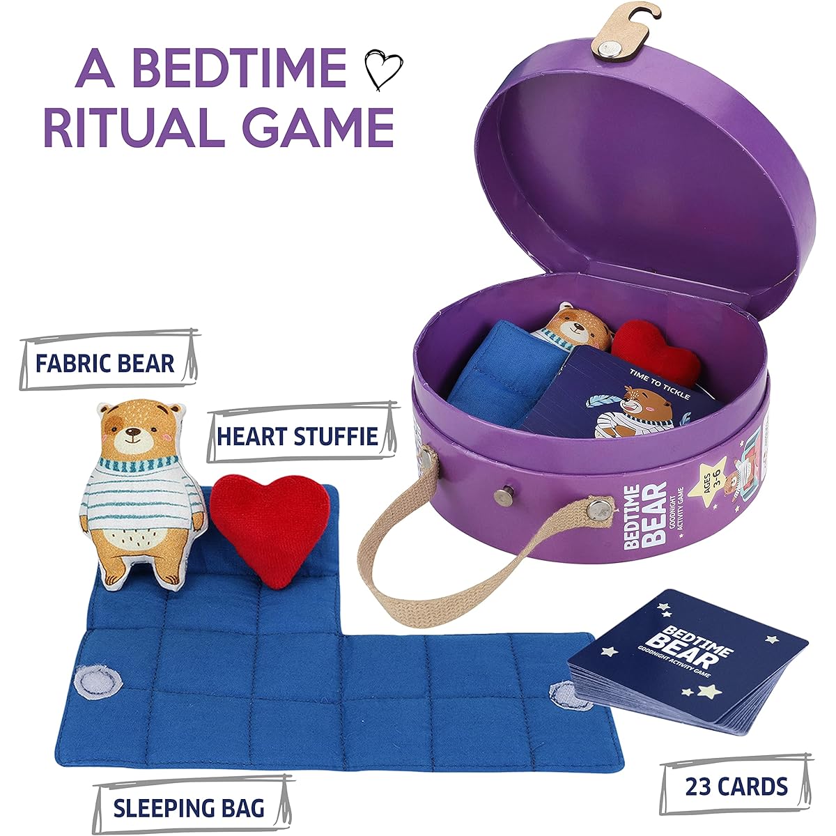 Chalk and Chuckles Bedtime Bear Fun Preschool Card Game for Kids Ages 4-8 Preschool Toys for Boys and Girls and Parents