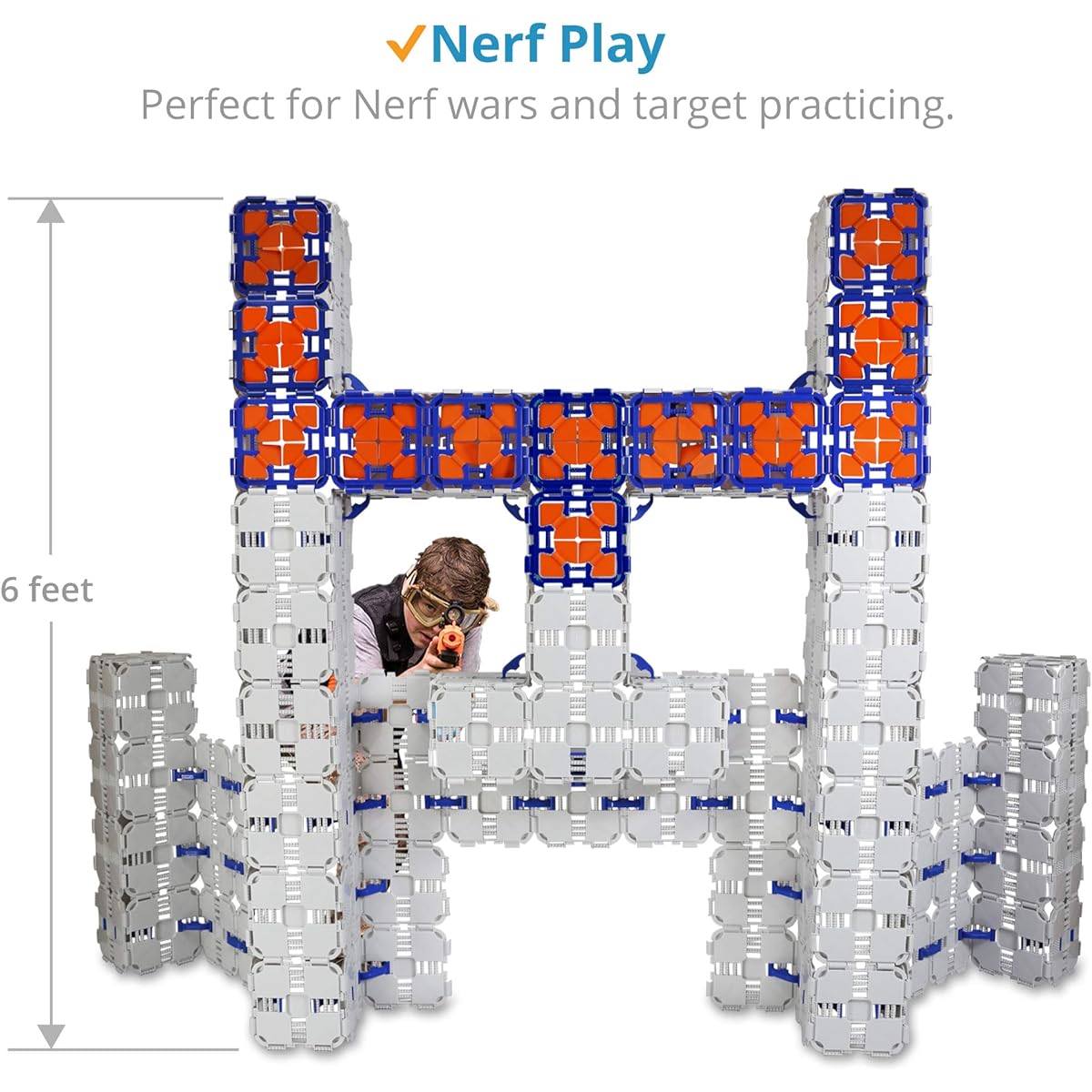 Blaster Board - 6 Bunker Pack Bundle - Bunker and Target Building Kit - 276 Piece Set