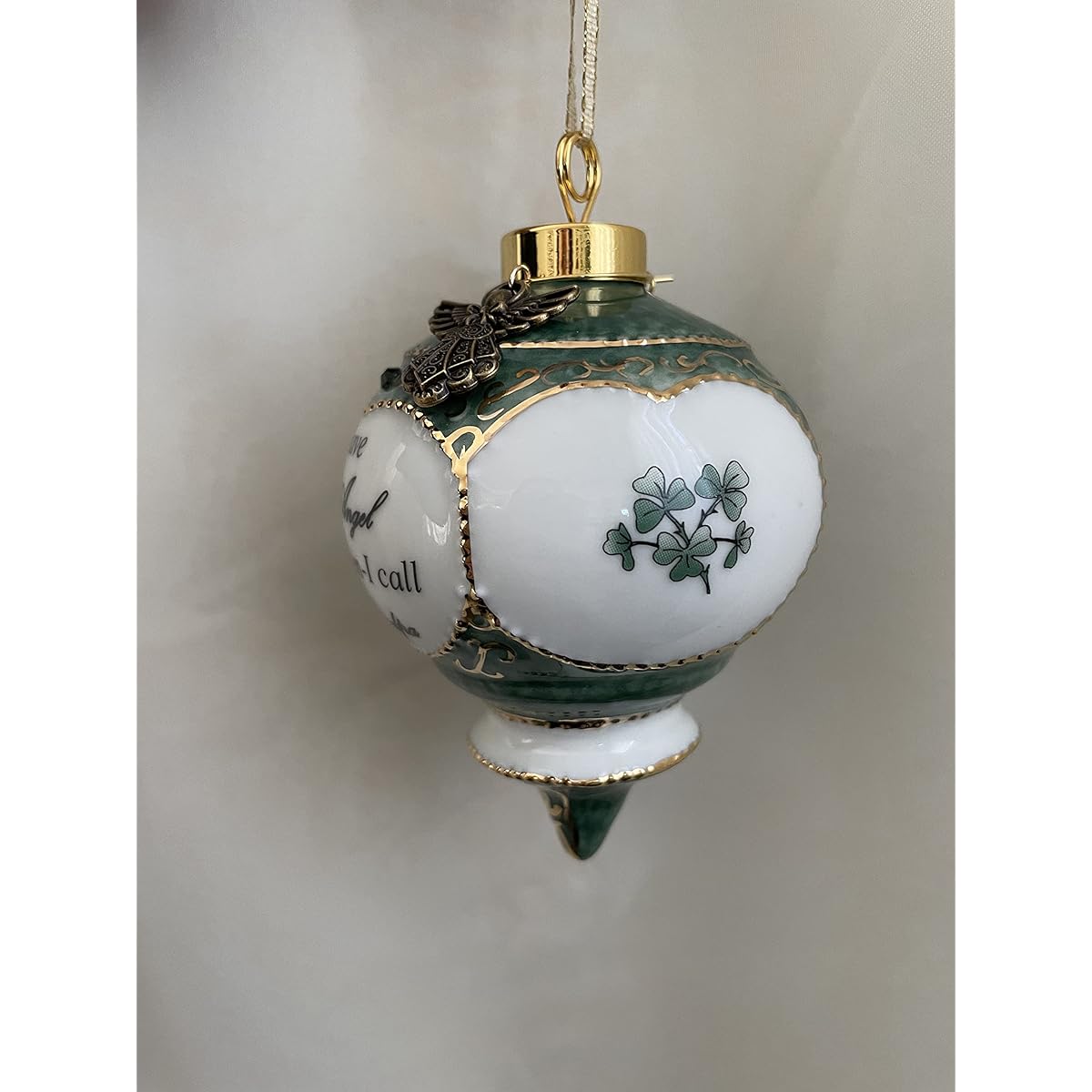 Remembrance Victorian Ornament with Shamrock - Sympathy Gift Ornament/Memorial Ornament for Lost Loved One (Grandpa)
