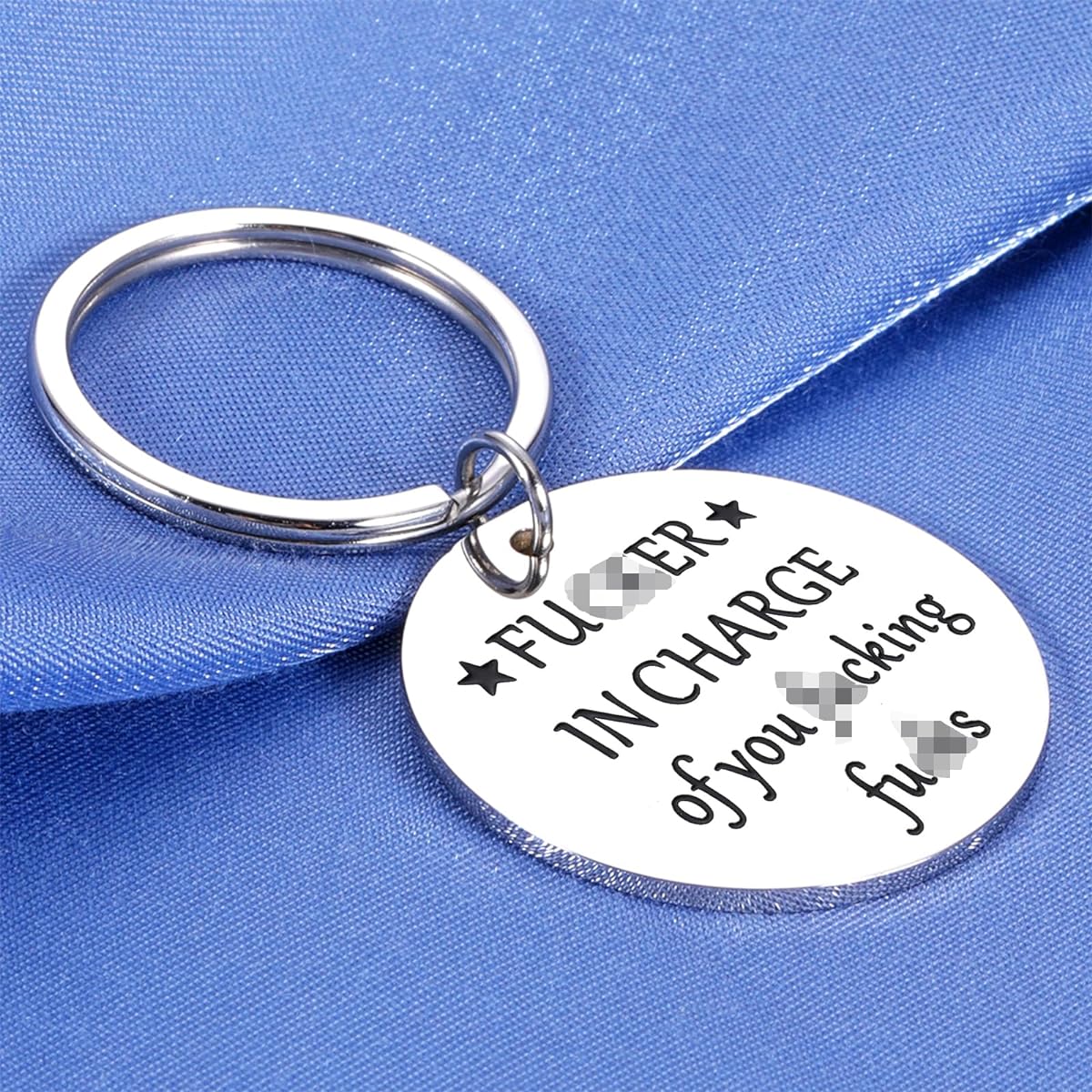 Boss Lady Women's Keychain Gifts, National Boss Day Birthday Gifts, Retirement Gifts, Boss Gifts for Women, Funny Gifts for Men, Fun Gifts for Coworkers, Cool Gifts for Employees, Bosses, Teachers, Silver, Small
