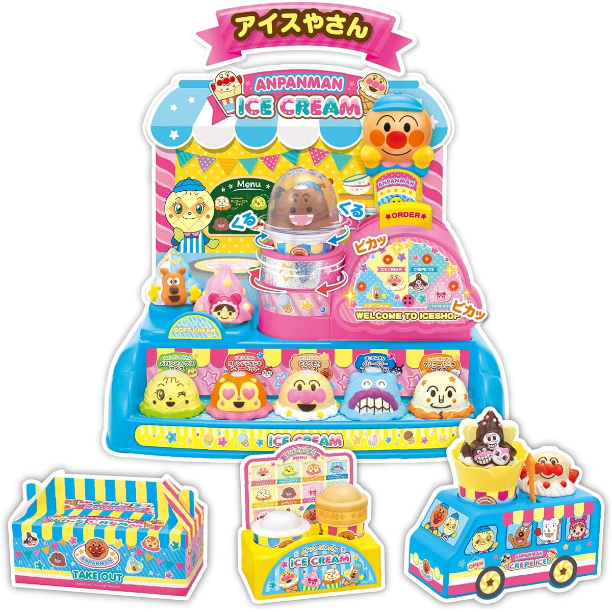 Joy Palette Anpanman Crepes! Popsicles! Give me some ice cream!! DX Gift Set