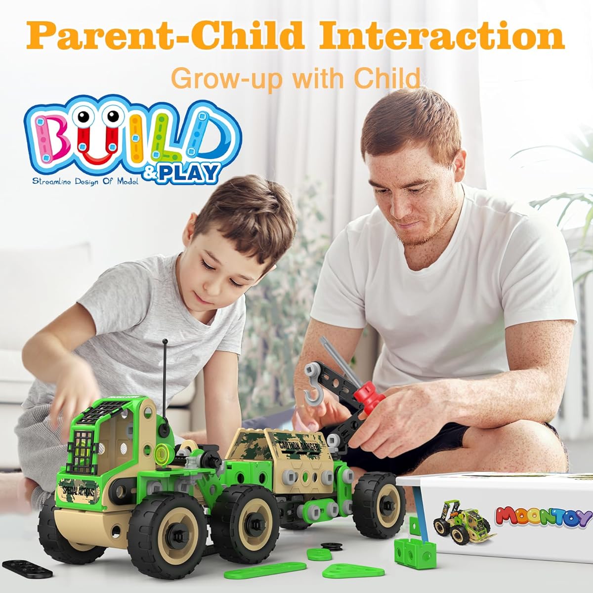 MOONTOY Building Toys STEM Toys for Boys Ages 4 5 6 7 8+ Erection Device Set Kit for Kids