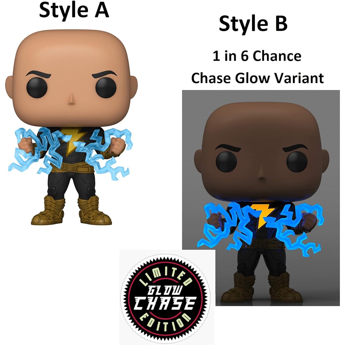 Funko Pop! DC Movies: Black Adam Collector's Set - 4 Figure Set Includes: Black Adam Flying, Doctor Fate, Sabacc & Black Adam Lightning (Possible Chase Variant), Multi (689FU)