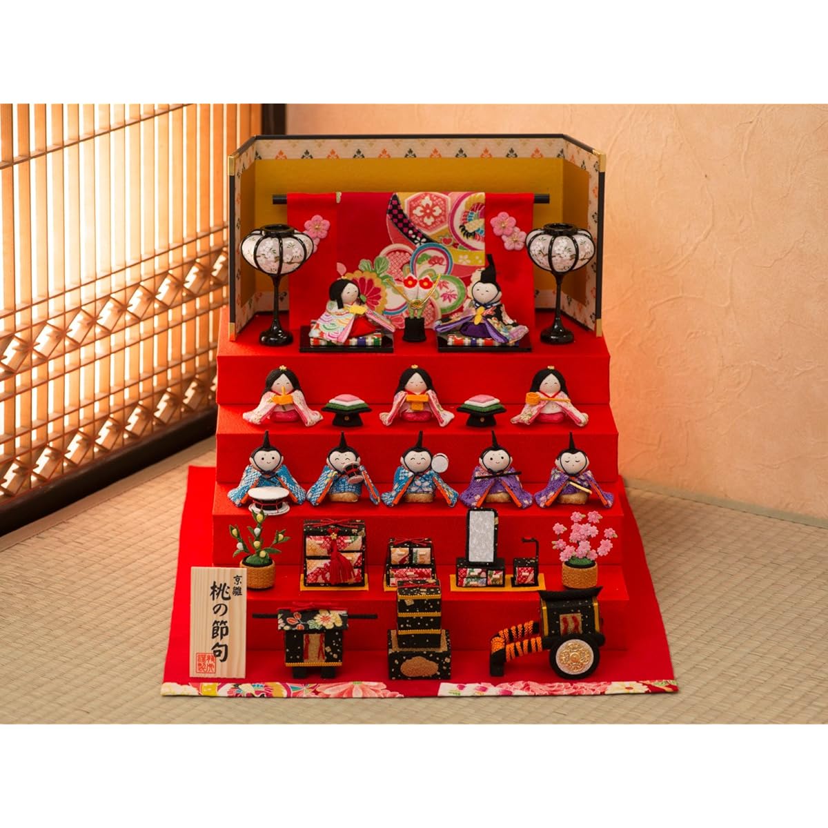 (Smile Market) Hina Dolls, Hina Dolls, Compact, Chirimen, Small, Fun Hinamatsuri