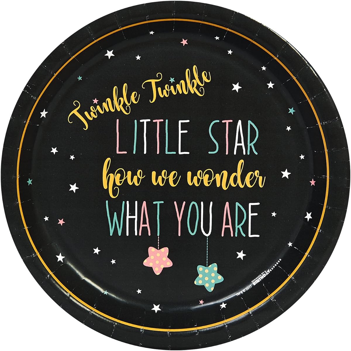 Twinkle Twinkle How We Wonder Party 23cm Dinner Plates Pack (48)