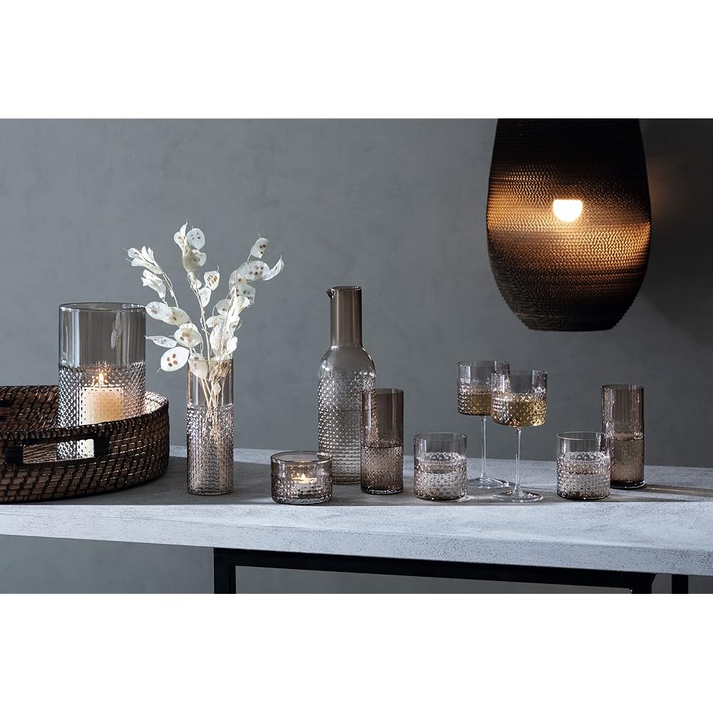 LSA Wicker Tealight Holder H6.5cm Brown