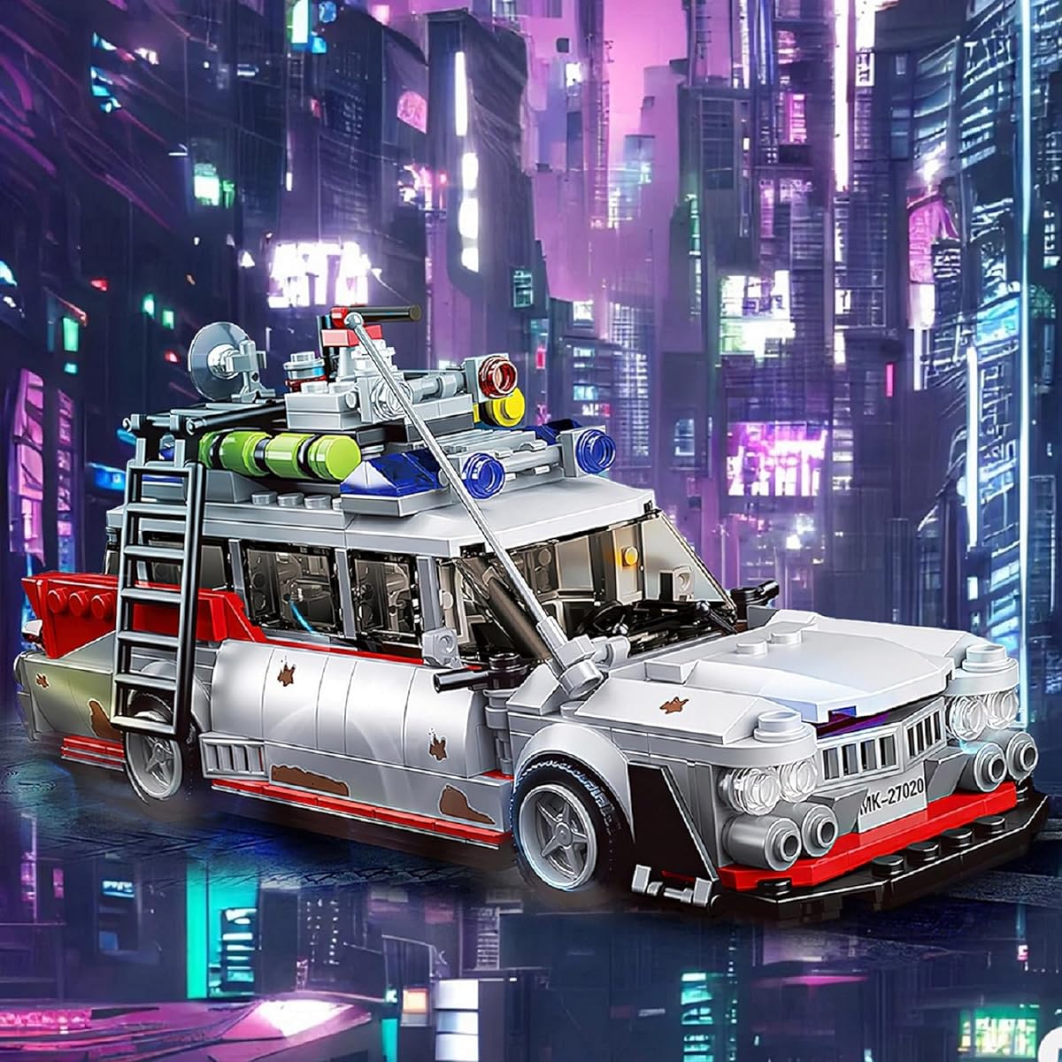 HI-REEKE Ghost Buster ECTO-1 Building Kit for Adults Speed Champion Car Creator Building Blocks Toy Set Creator 605 Pieces