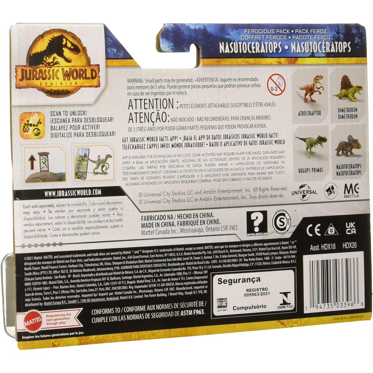 Jurassic World Dominion NASUTOCERATOPS