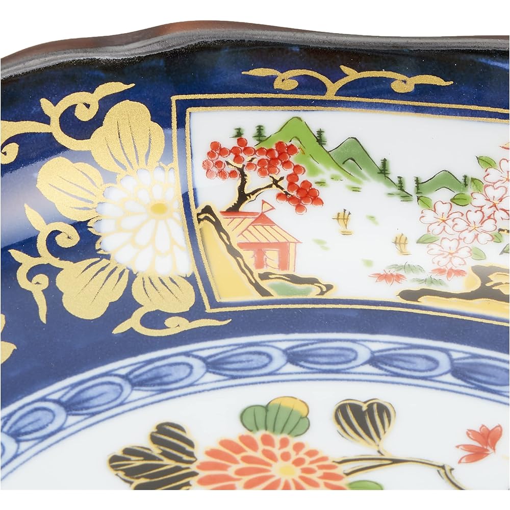 Ranchant Set of 2 Eight-inch Octagonal Plates Multi 1802-613701/23.4x23.4x5.4cm Presentation Old Imari Arita Ware Made in Japan