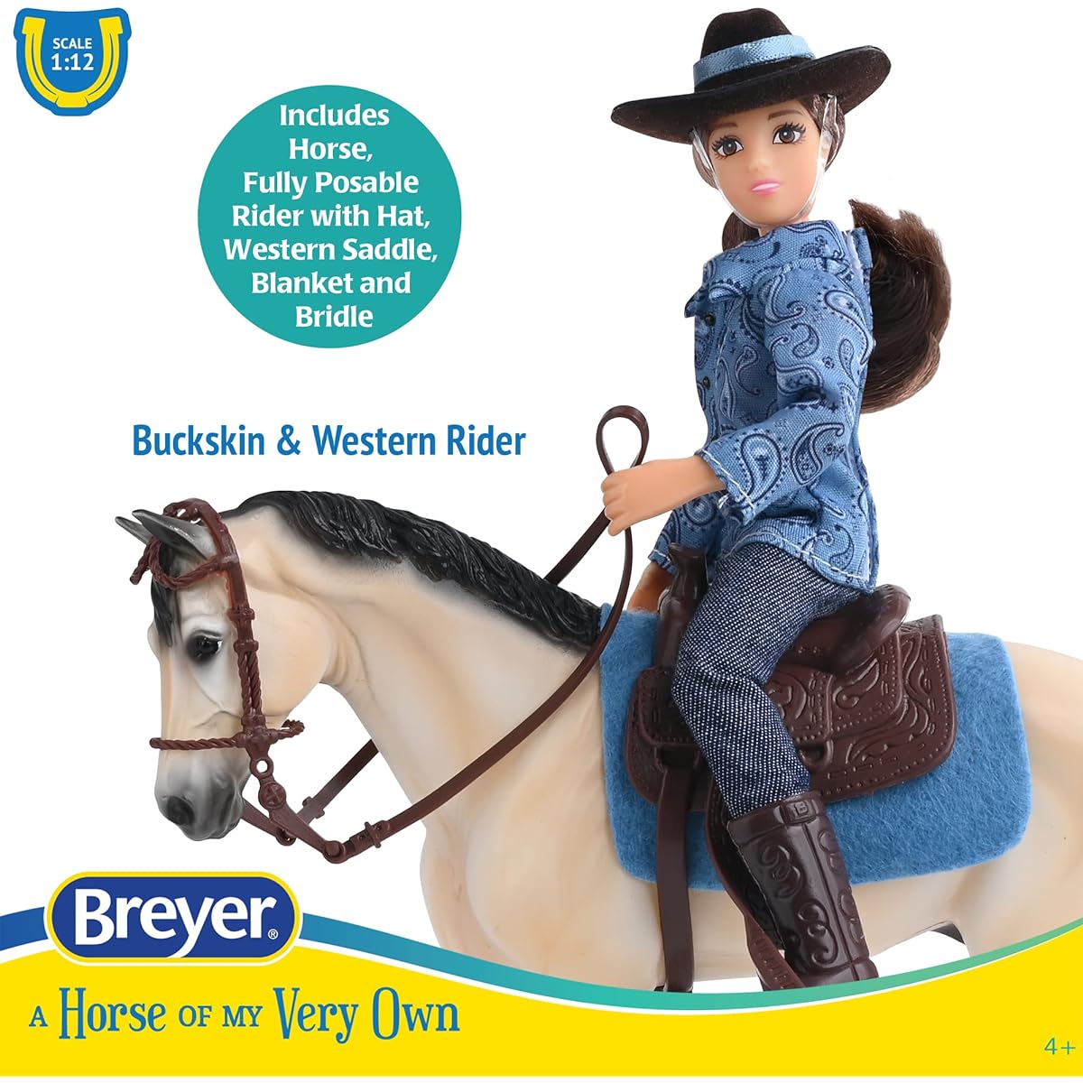 Breyer Horses Freedom Series Western Horses & Riders | Dolls and Horse Toys | 9.75" x 7" | 1:12 Scale | Model #61155