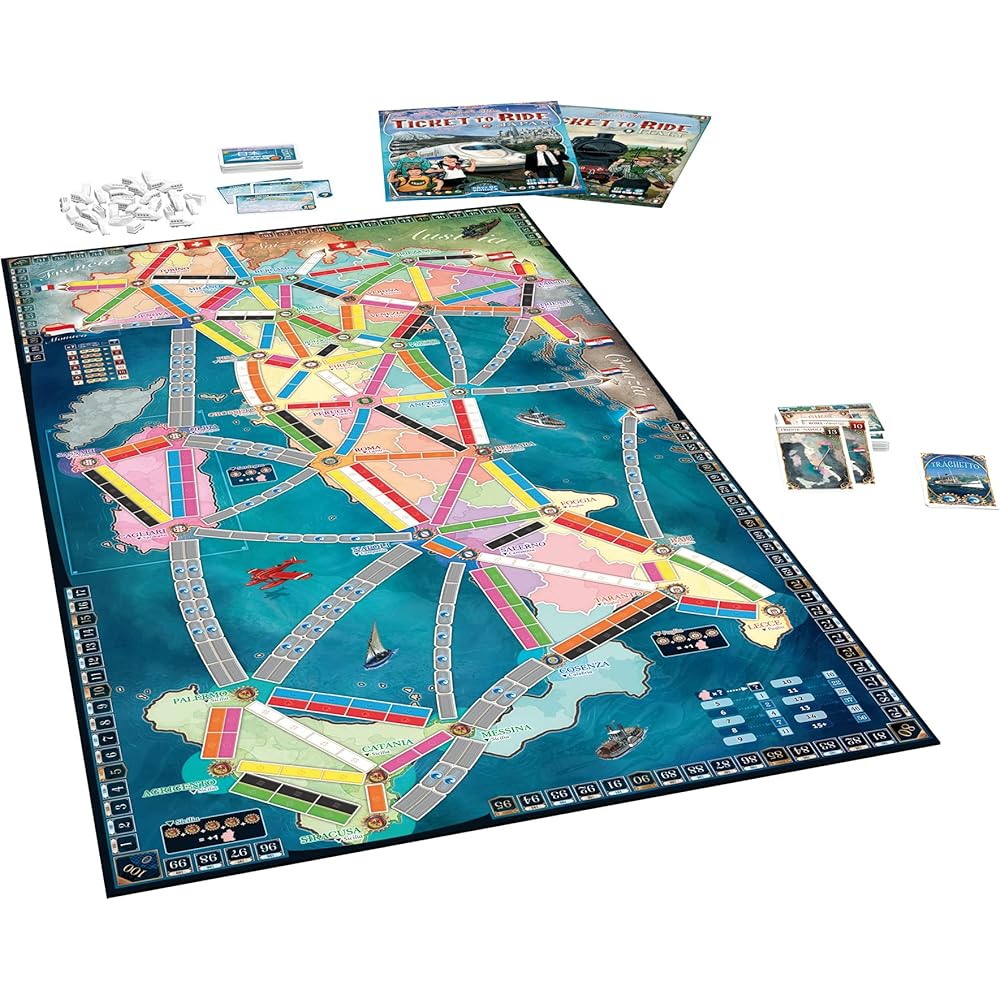Hobby Japan Ticket to Ride Expansion: Japan/Italy Map Multilingual Version (For 2-5 players, 30-60 minutes, Ages 8+) Board Game