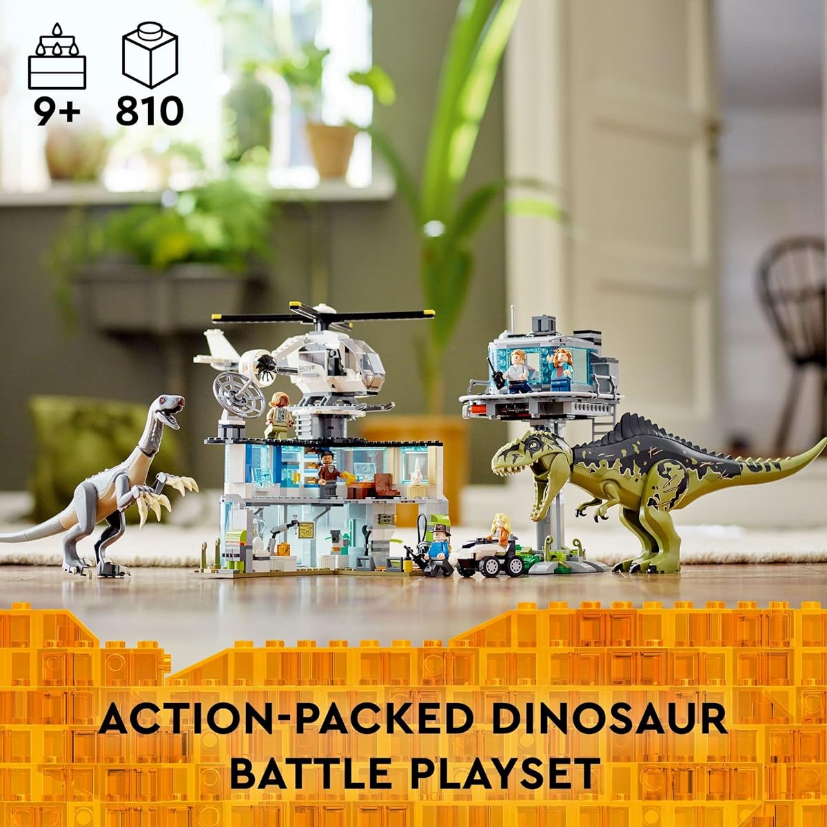 LEGO Jurassic World Giganotosaurus & Therizinosaurus Attack 76949 Building Toy Set; Fun for Kids Aged 9 and up (658 Pieces)