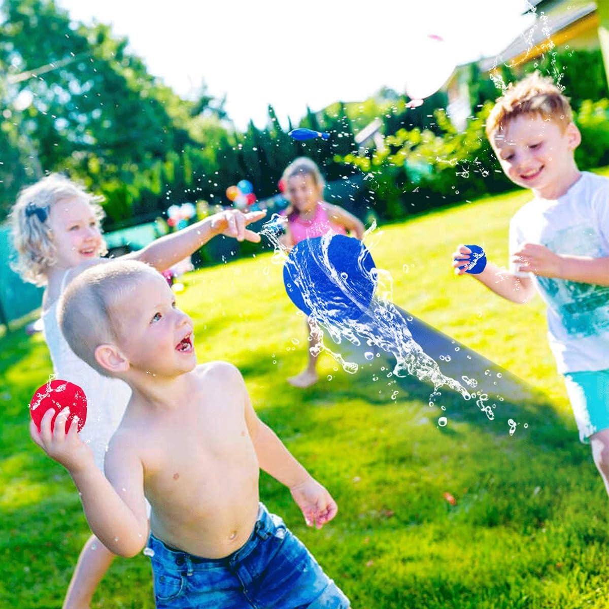 MLOLM Highly Absorbent Cotton Splash Balls Water Ball Fight Reusable Outdoor & Pool Water Activities K-i-ds (70pcs)