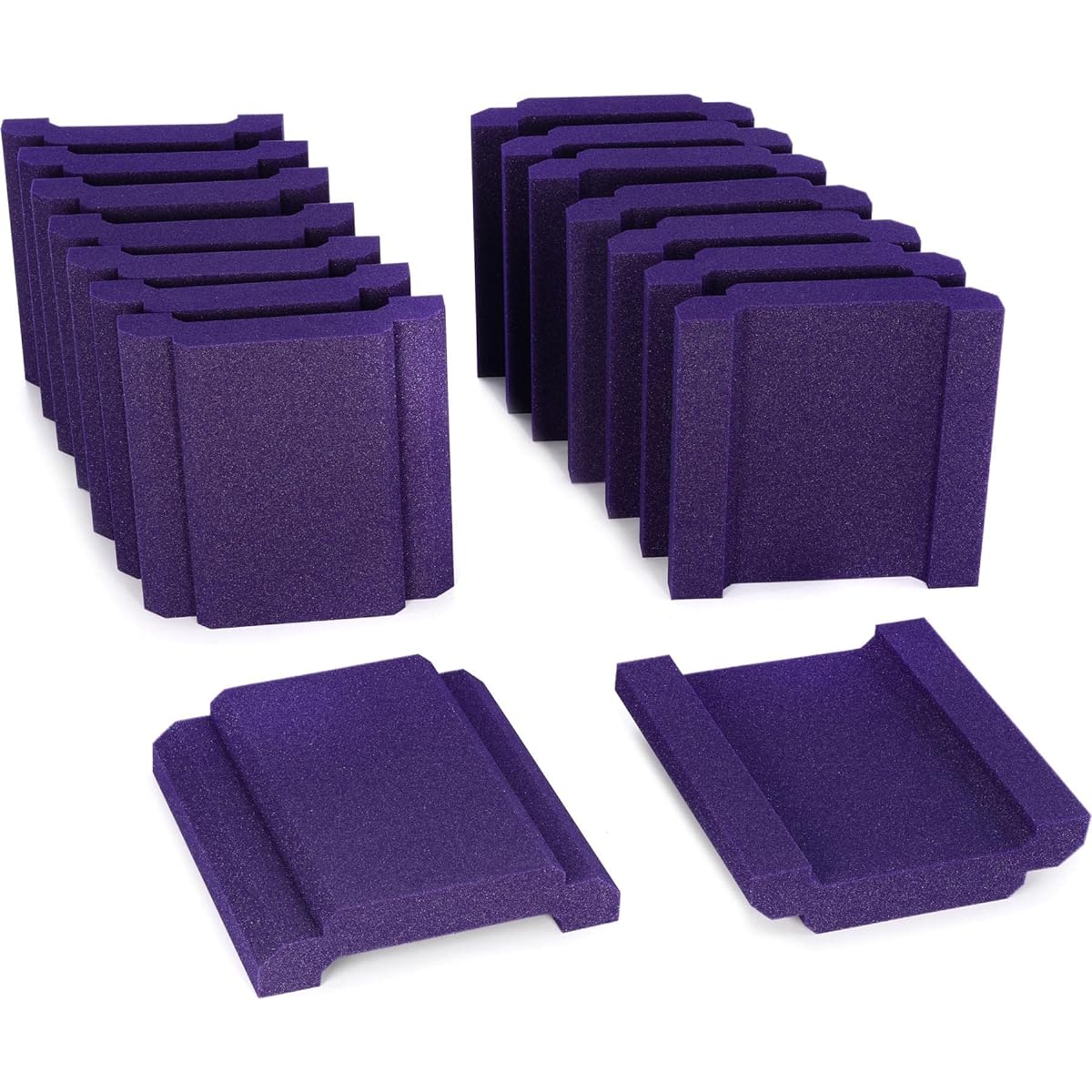AURALEX Sound Absorbing Material WaveCave Royale Parquet 16 Sheets 30cm x 30cm Purple Thickness 5cm